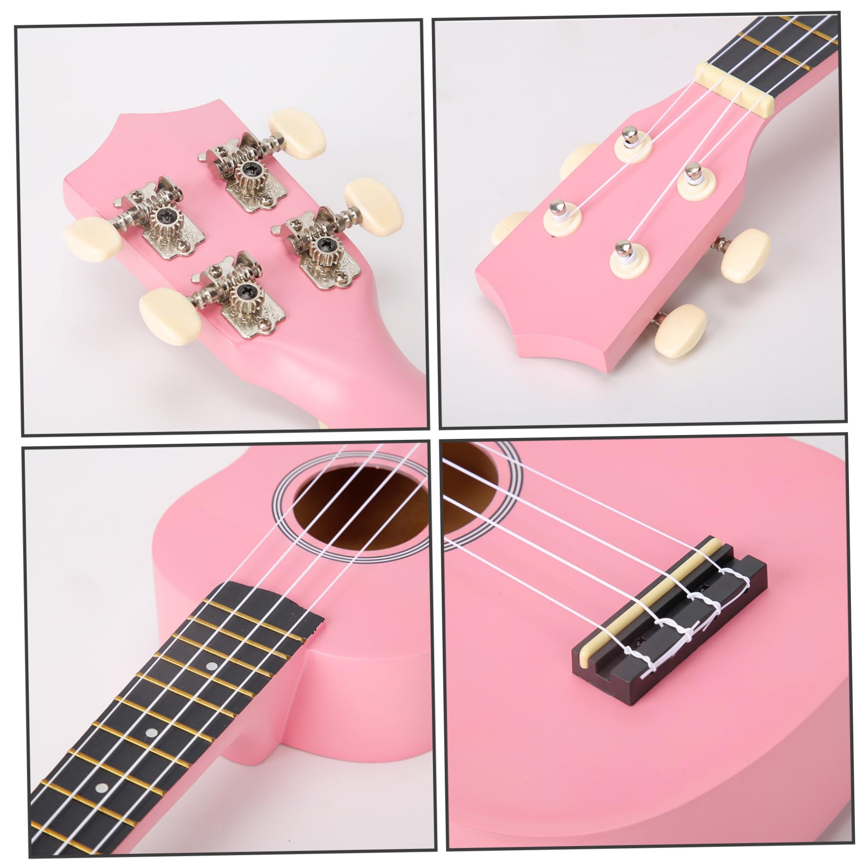 Chitarra per bambini ukulele per bambini 21 pollici ukulele per principianti chitarra classica a 4 corde in tiglio con plettro capotasto e borsa per il trasporto strumento musicale giocattolo