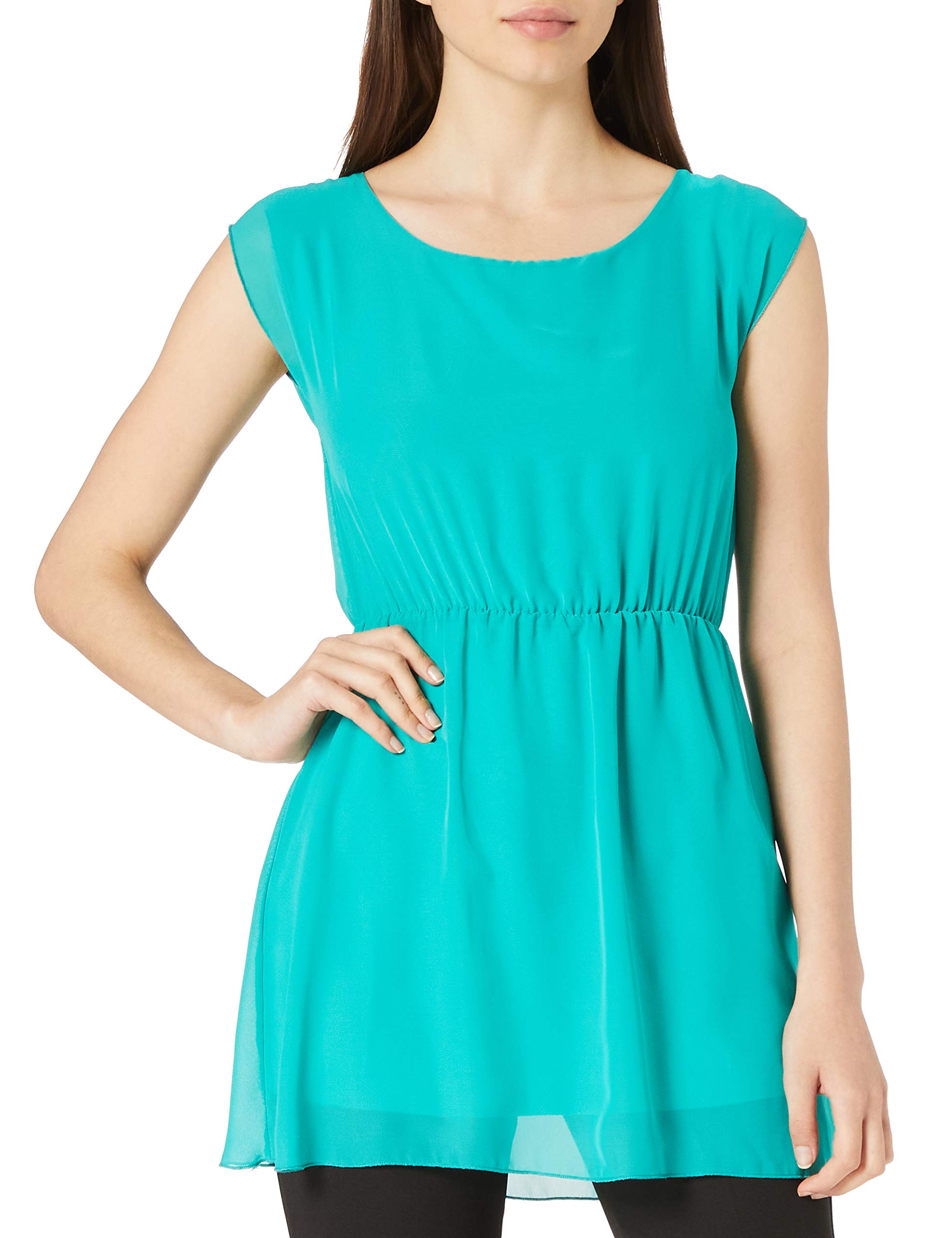 Inside Women's Fluid Short Dress, Green, Large-X-Large, 100% Polyester, Model S18928467