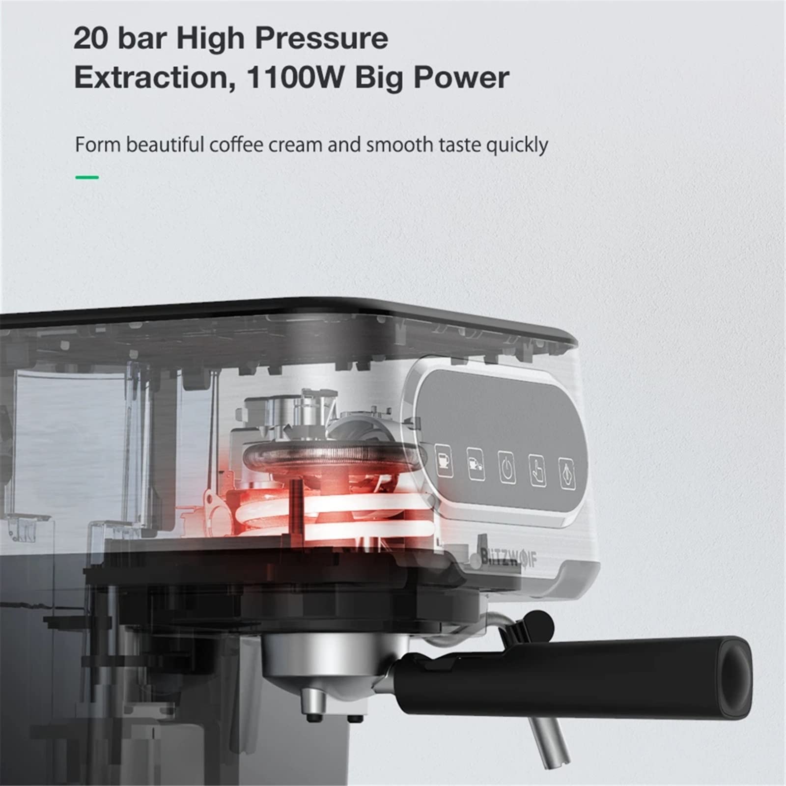 Amazon.co.jp: カプチーノメーカー 1100Wエスプレッソマシン20