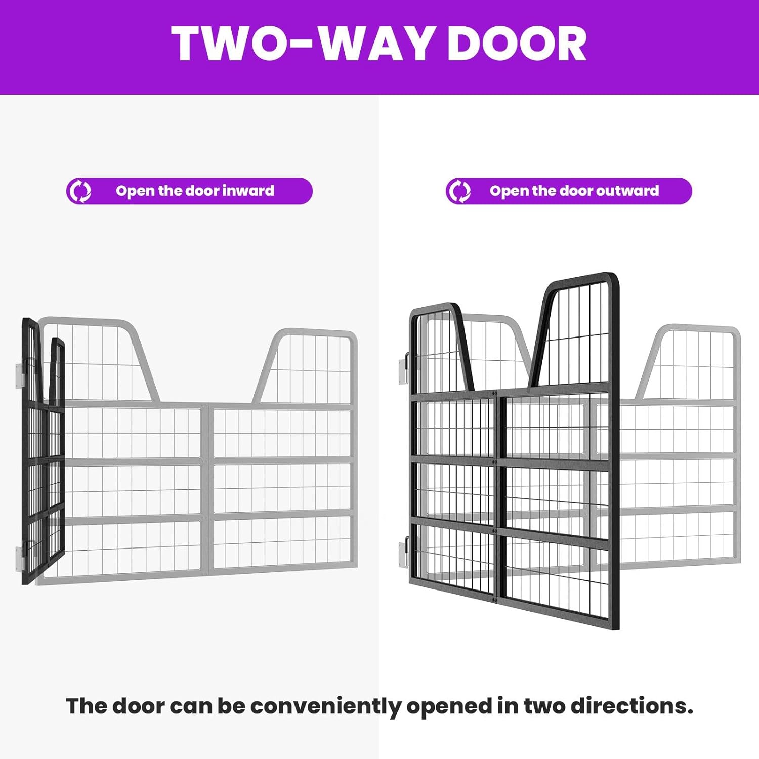 Steel Horse Stall Guard & Barn Gate - 48" Wx32 H, 0.8" Thick Frame Easy Install Ventilation Fence, Multi-Function Design,Horse Stall Guard for Horse Ranch, Arena, Bullring (48In x 32In)