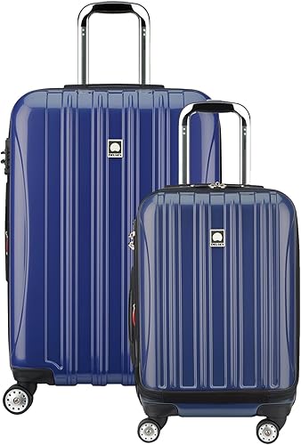 Delsey Juego de equipaje helium Aero Spinner (19 pulgadas25 pulgadas), azul cobalto, Azul (Cobalt Blue), Pequeño equipaje de mano