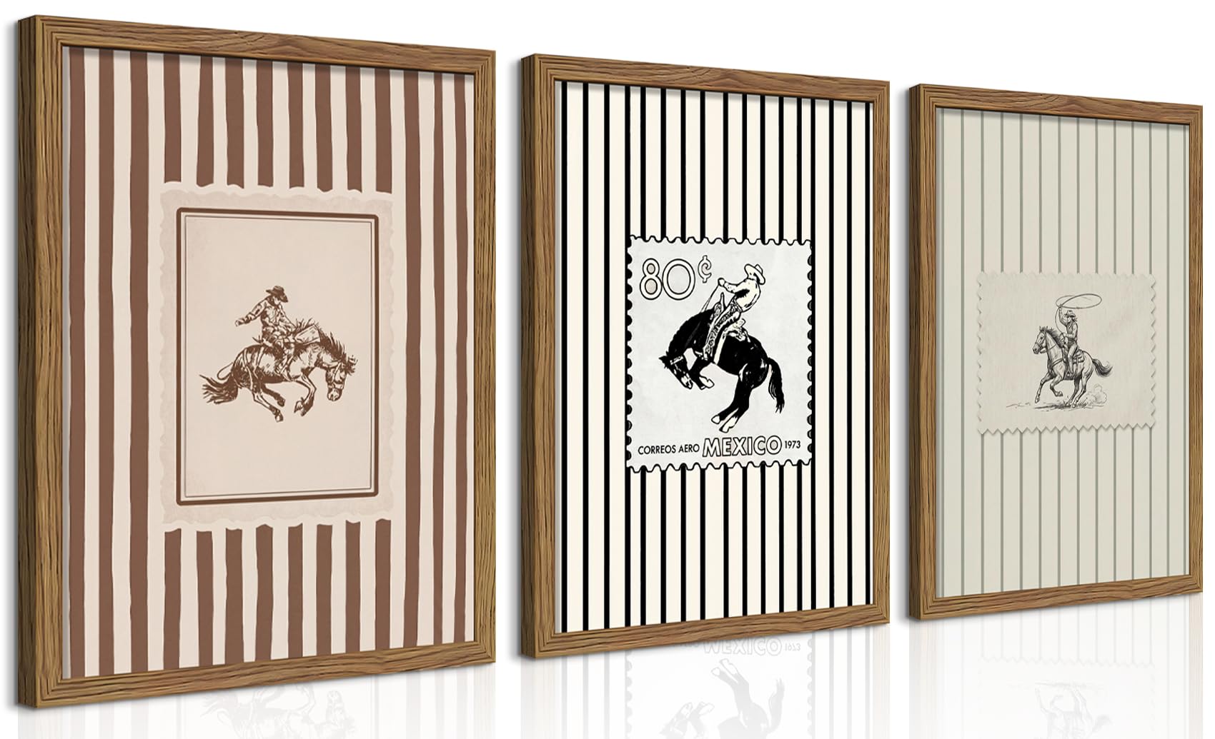 Vintage Western Cowboy Wall Art Set - FREE SHIPPING -13