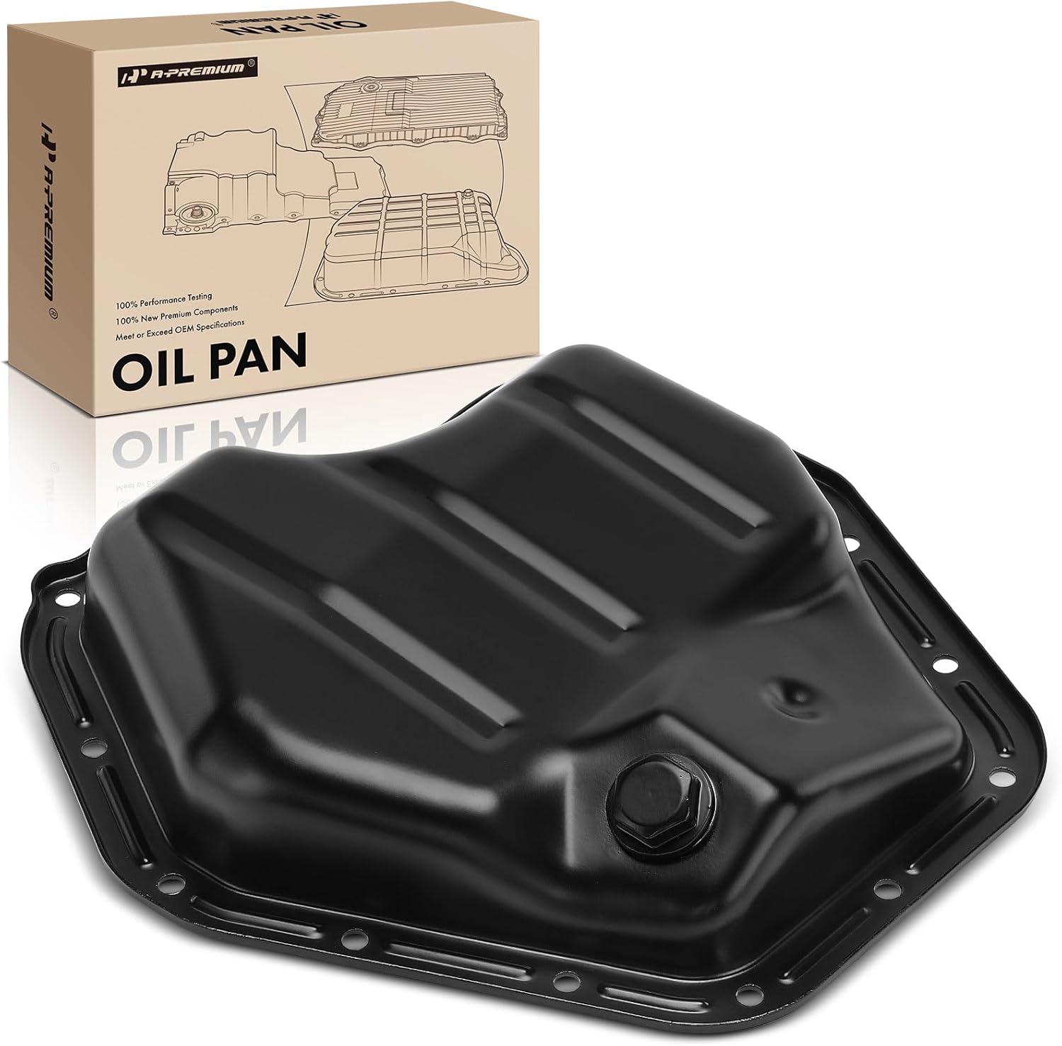 A-Premium Engine Oil Pan Sump with Drain Plug Compatible with Subaru Outback 2001-2009, Legacy 2008-2009, B9 Tribeca 2006-2007, H6 3.0L