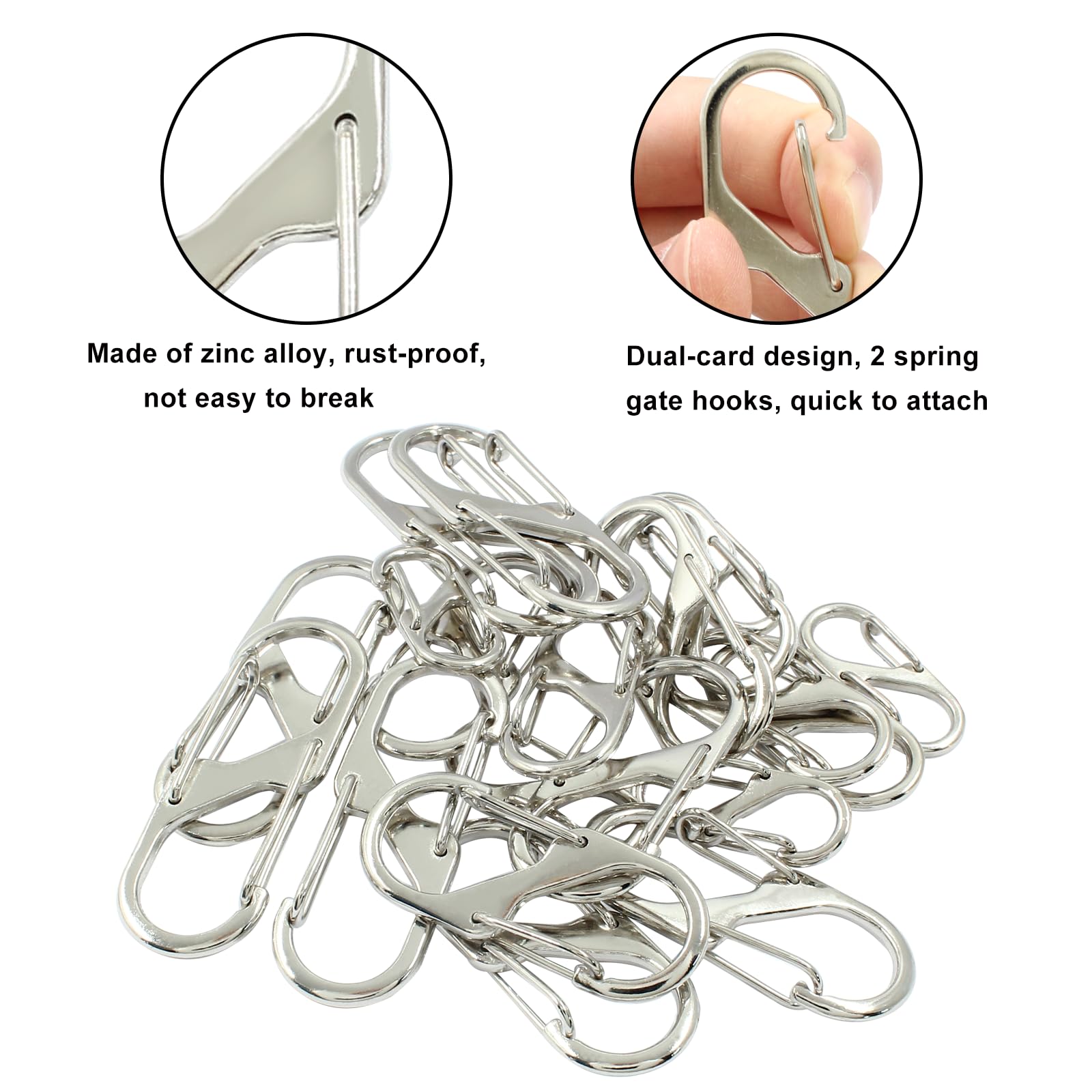 Zipper Locks Anti Theft 20-Pack Anti-Theft Zipper Clips - Dual Opening ...