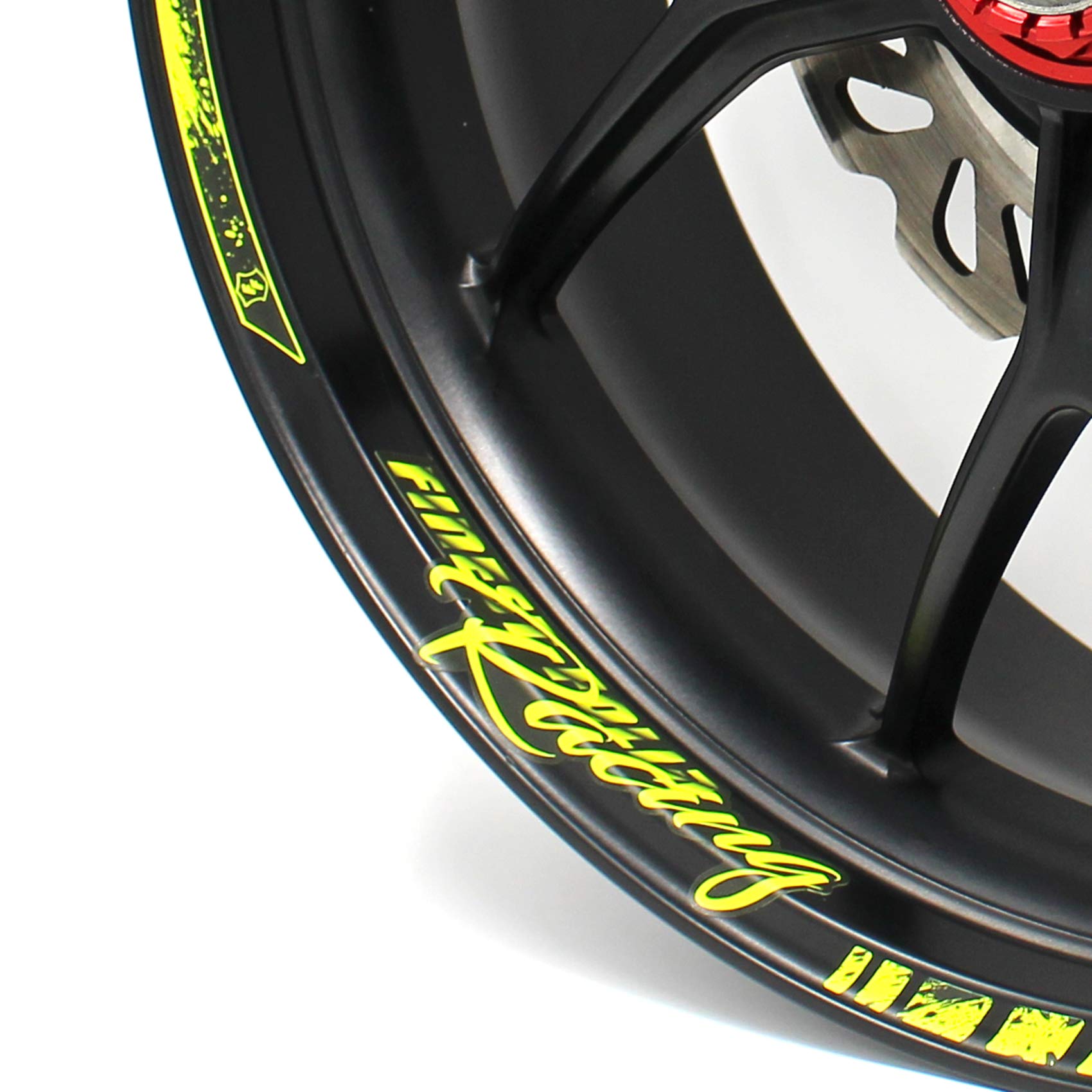 Finest Folia 18-delige velgrandsticker, neonlijn, velgendesign incl. velgenbedsticker, complete set, geschikt voor 17 inch en 16, 18 en 19 inch velgen, voor motorfiets, auto en fiets, MR003, neonblauw