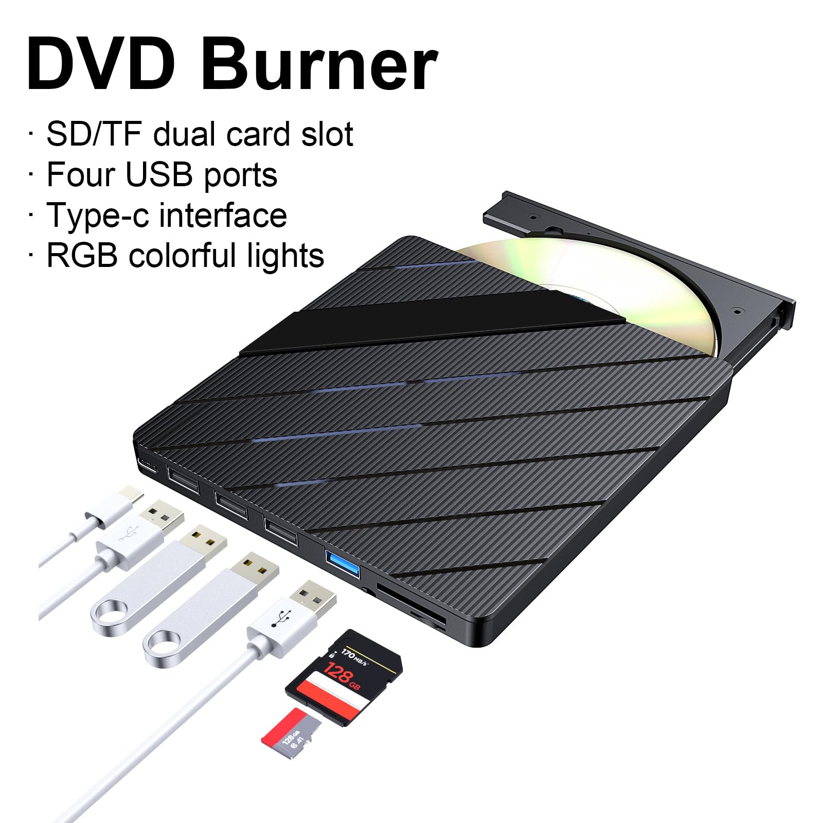 Generisch Externer Disc Player mit USB 2.0-Anschluss für