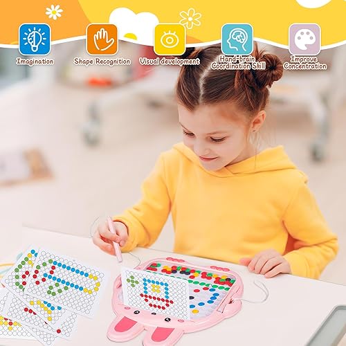 Miniatura 2 de Tablero magnético grande de dibujo para niños pequeños, tablero de garabatos magnéticos, juguetes sensoriales, regalos Montessori, juguete educativo