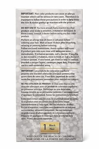 Miniatura 2 de ColorEazy - Tinte permanente para el cabello, color negro 1, 3.47 onzas, (De La Ritz)