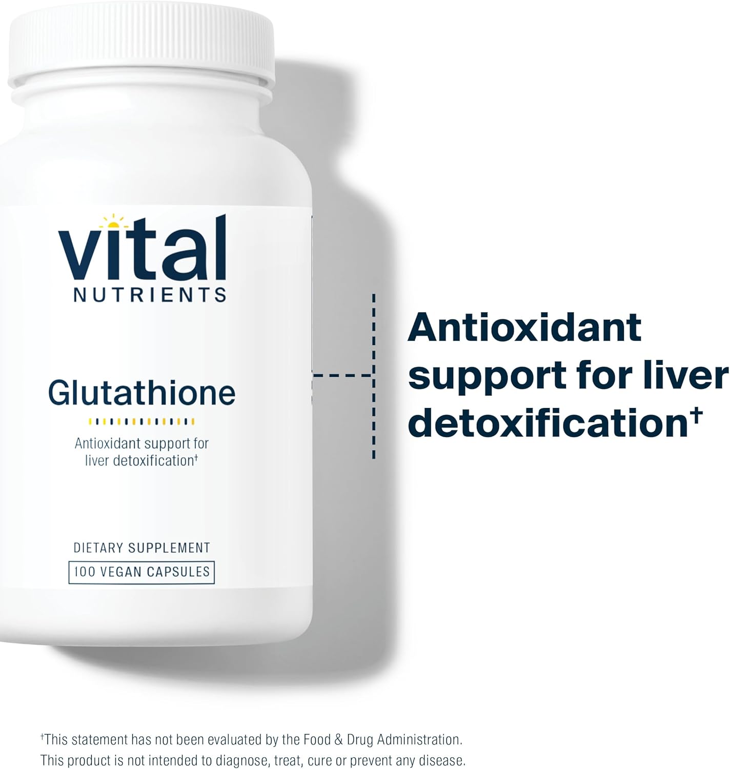 Vital Nutrients Glutathione 400mg - Antioxidant Support for Liver Detox - Vegan Antioxidant Supplement to Promote Liver Health and Liver Detox* - Gluten, Dairy, Soy Free - Non-GMO - 100 Capsules