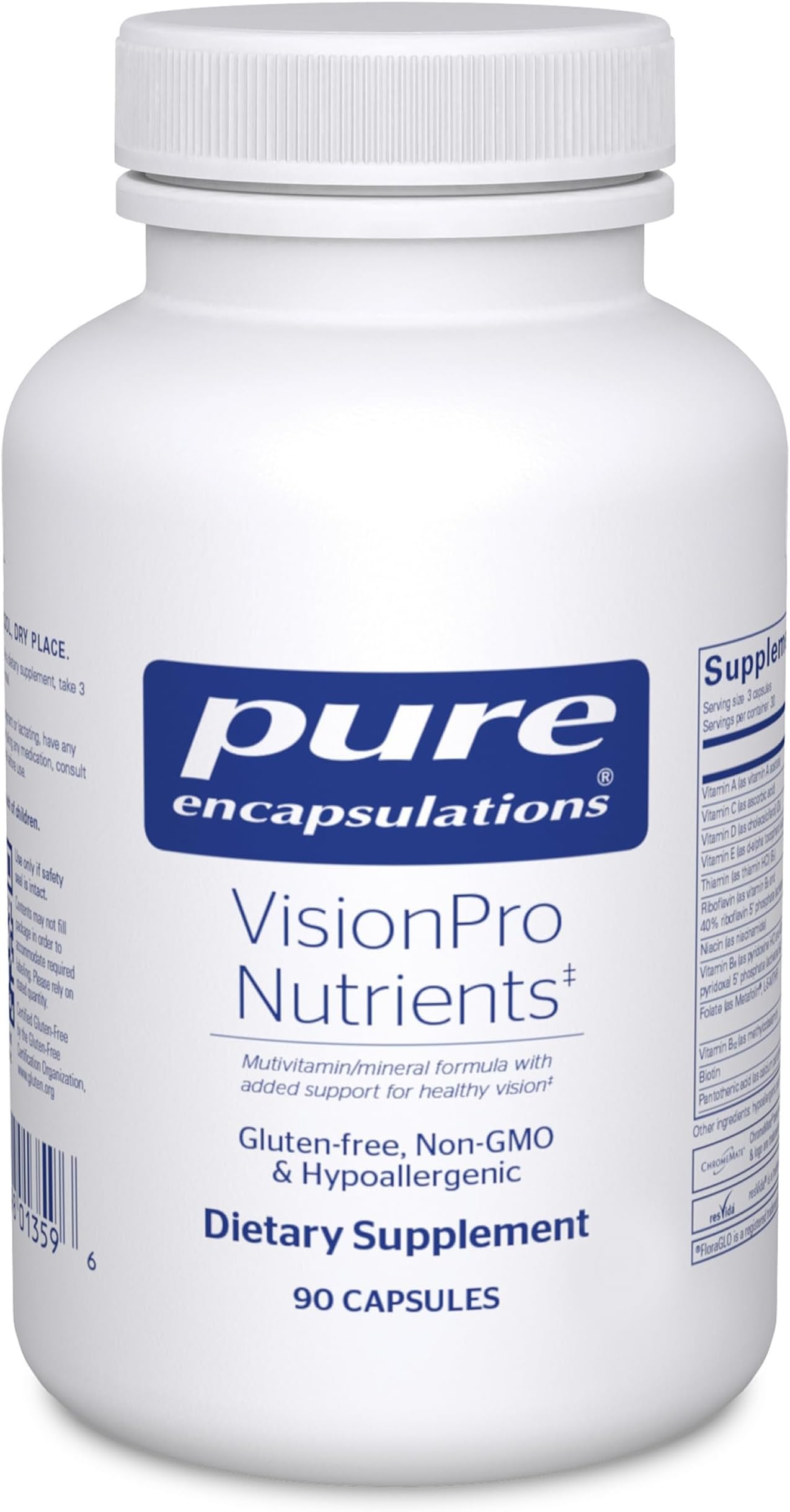 VisionPro Nutrients | Hypoallergenic Multivitamin/Mineral Complex for Maintaining Healthy Vision | 90 Capsules