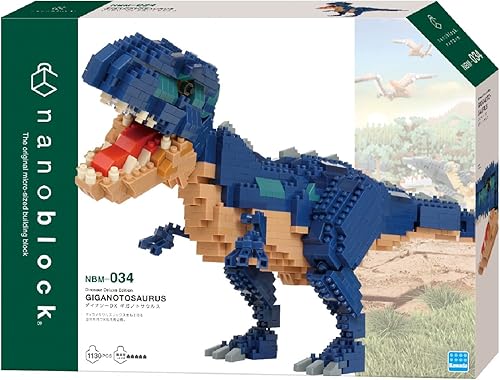Miniatura 2 de nanoblock - Dinosaurs - Dinosaurio Deluxe Edition Giganotosaurus, kit de construcción de la serie Advanced Hobby