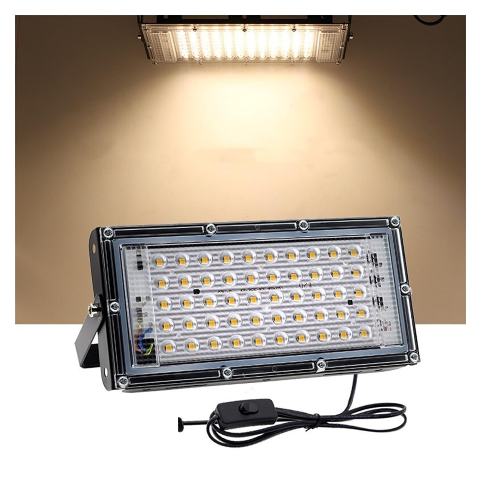 LED Flood Light, Led Reflectors for Outdoor Landscape Light RGB Disco Waterproof Parties Floodlight Garden Work Searchlight(Warm Light,50W)