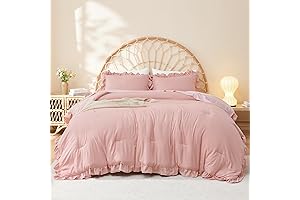 Litanika Full-Size Pink Ruffle Comforter Set