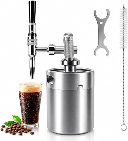 Cold Brew Tap System, 64oz Stainless Steel Nitro Cold Brew Keg Coffee Maker