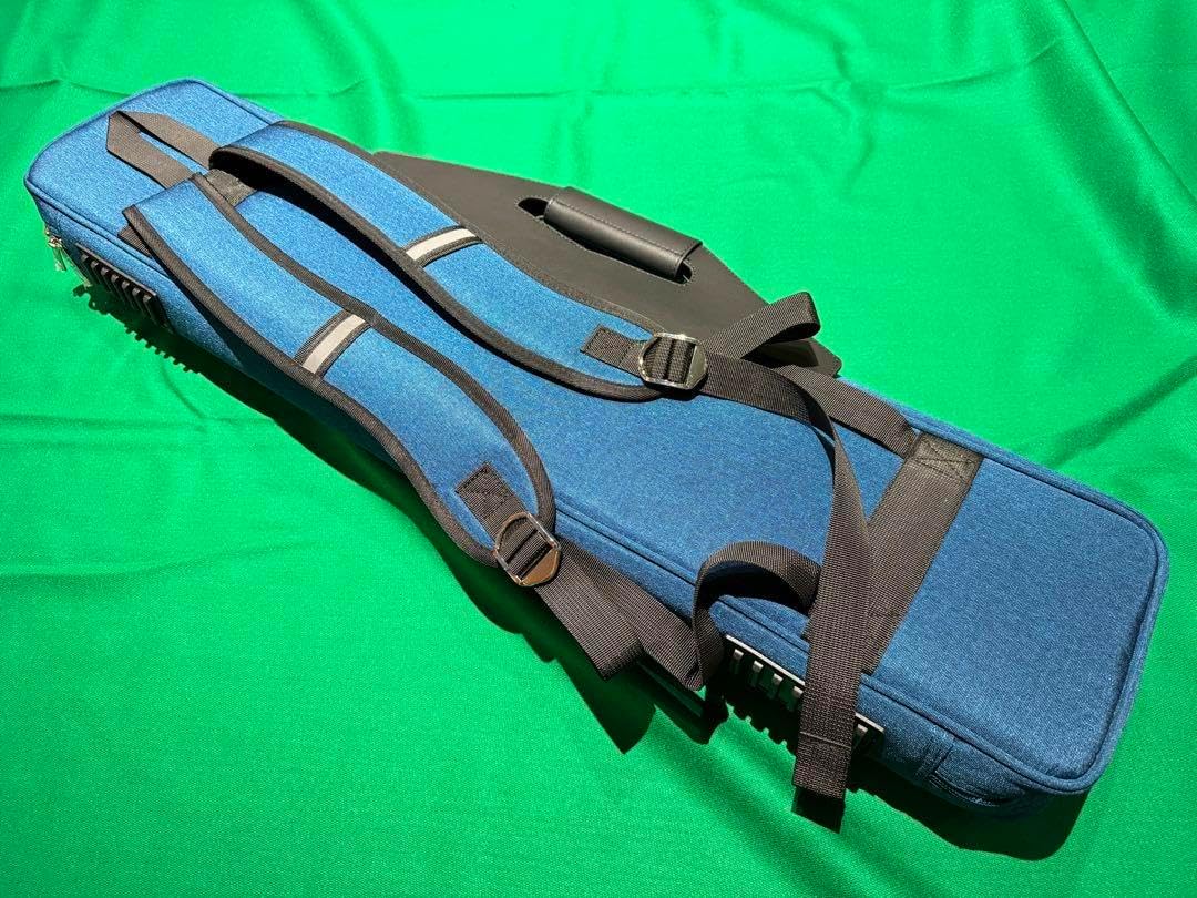 ビリヤードキューケース 4B×4S ブルー リュックタイプ 軽量 高級