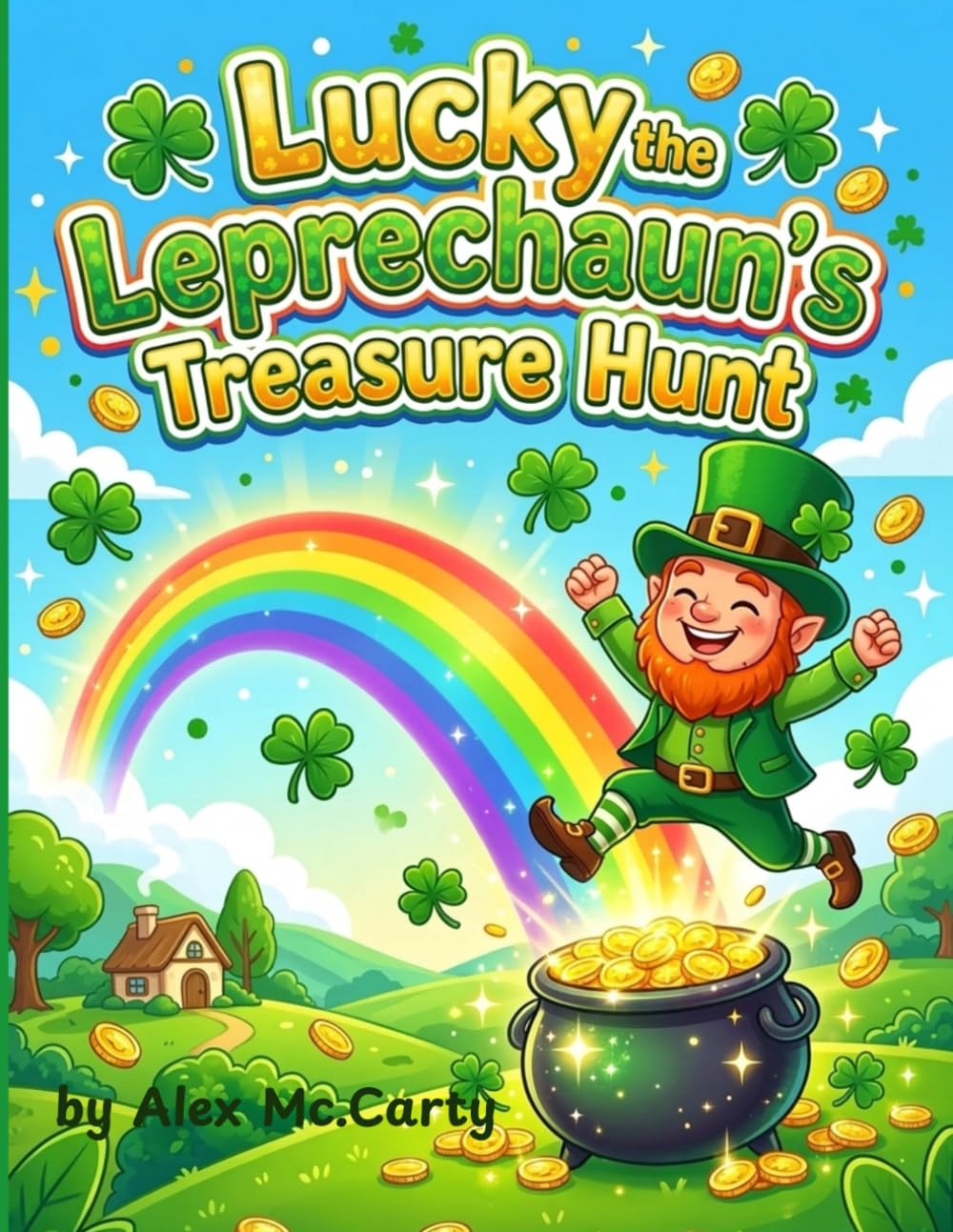 Lucky the Leprechaun’s Treasure Hunt: A Fun Activity and Coloring Book for Kids Ages 3–5 with Mazes, Tracing, Matching, and Counting Games