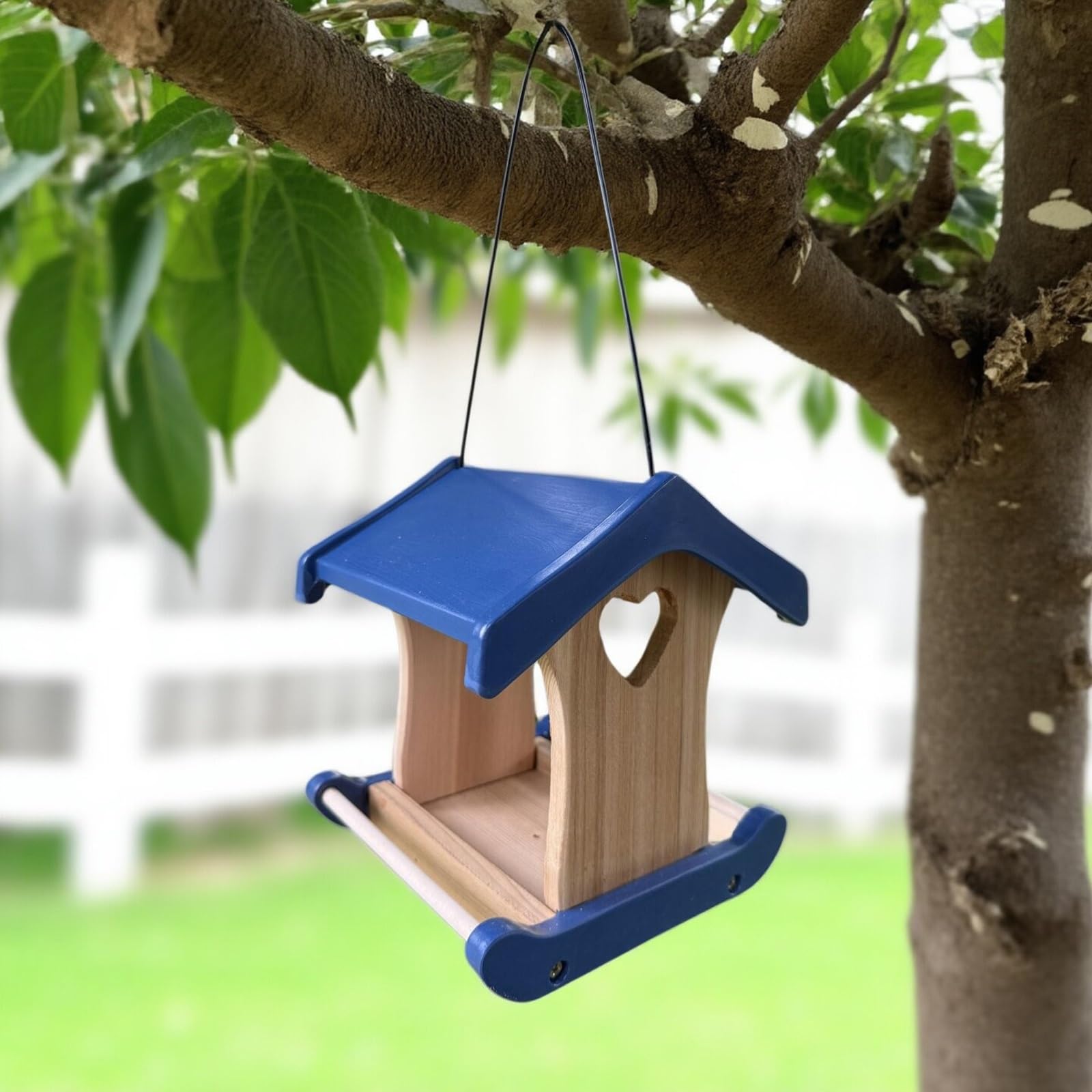 Mangiatoia per Uccelli da Esterno, Mangiatoia per Uccelli da Appendere, con Copertura Superiore Impermeabile, Aspetto Semplice, per Balcone, Cortile