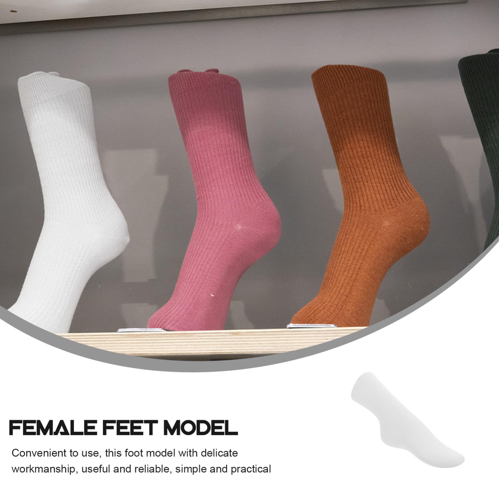 Cabilock Moldes De Pie Para Calcetines De Mujer - Soporte Para Exhibición De Joyas O Maniquí, Material Plástico Hueco