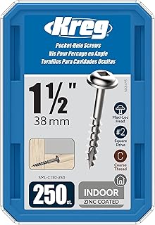 Kreg SML-C150-250 Zinc Pocket Screws, 1-12 I...,