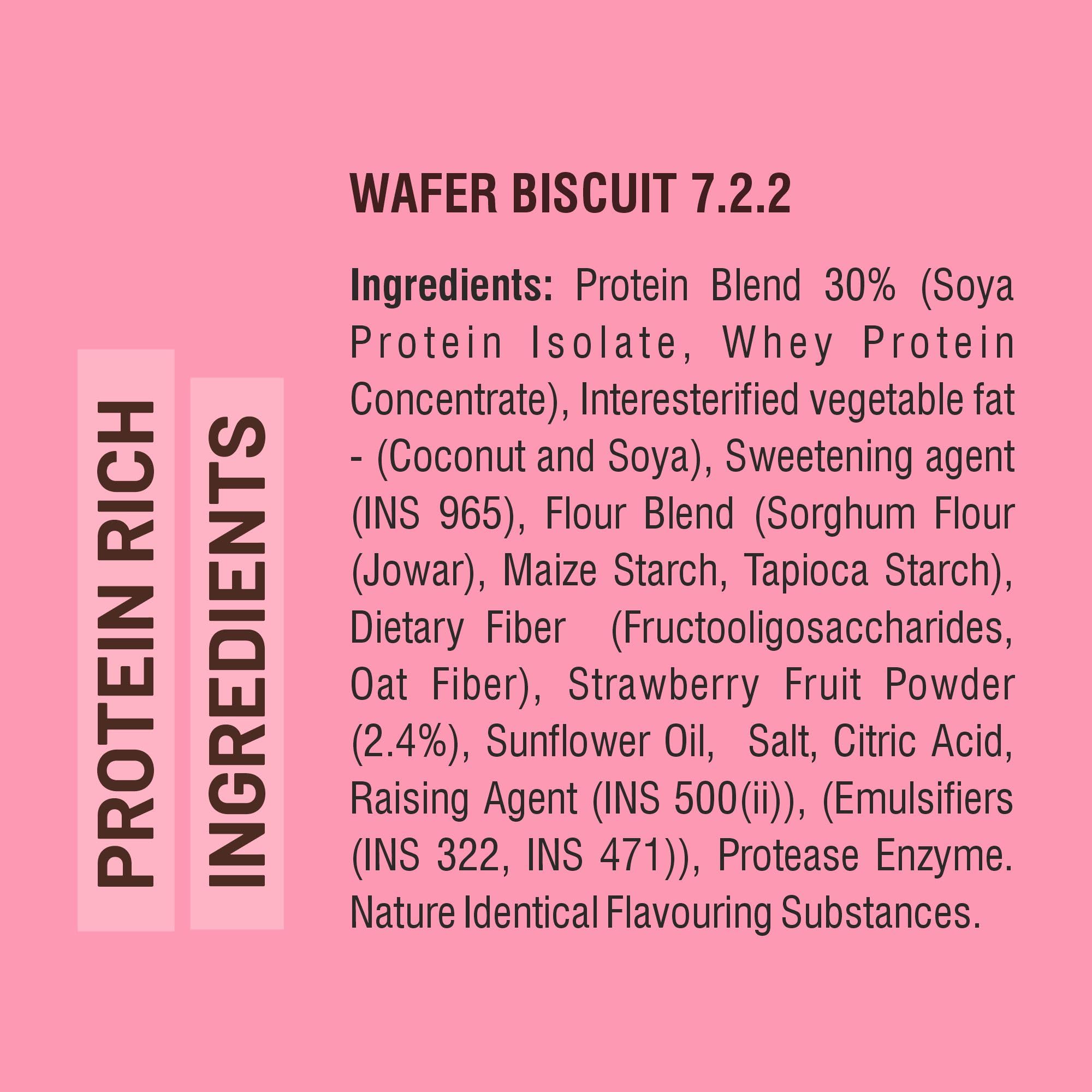 RiteBite Max Protein Strawberry Truffle 10g Protein Millet Wafer Bars (Pack of 12), No Maida, No Palm Oil, Zero Added Sugar, Crunchy Wafer Snack, 480g — Amazon image 3
