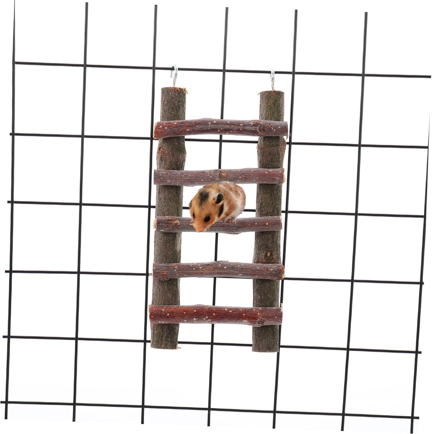 SUPVOX 3pcs Hamster Wooden Tunnel and Ladder Set Safe Natural Hideout for Hamsters Chinchillas and Pets and Play Space for Your Pet Cage