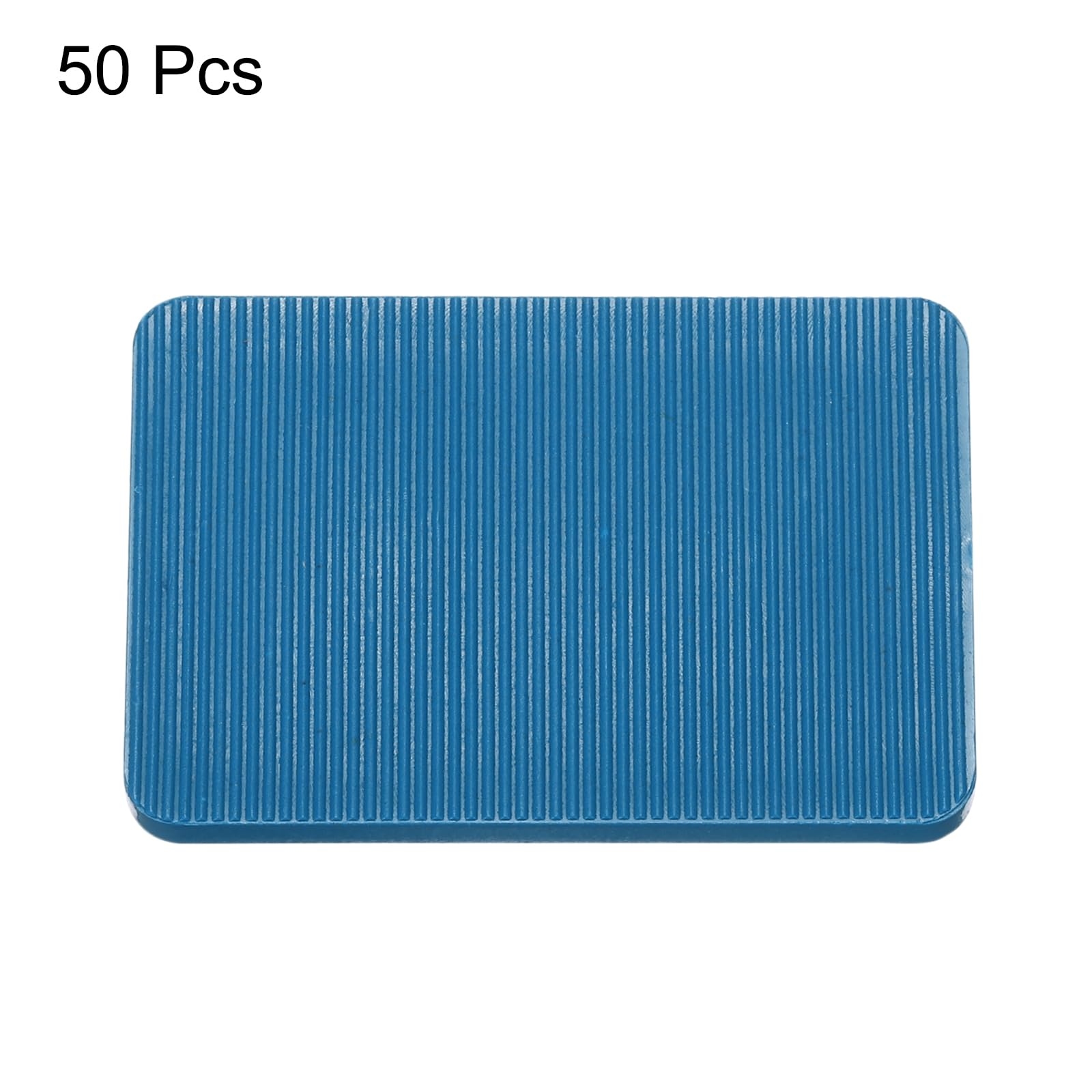QUARKZMAN Lot de 50 Cales en Plastique 60 x 40 x 5 mm - Cales pour carrelage - Jeu de Cale d'Épaisseur - Cale Fenetre Ouverte - Cales - Entretoise Plastique - Cales d'espacement - Bleu