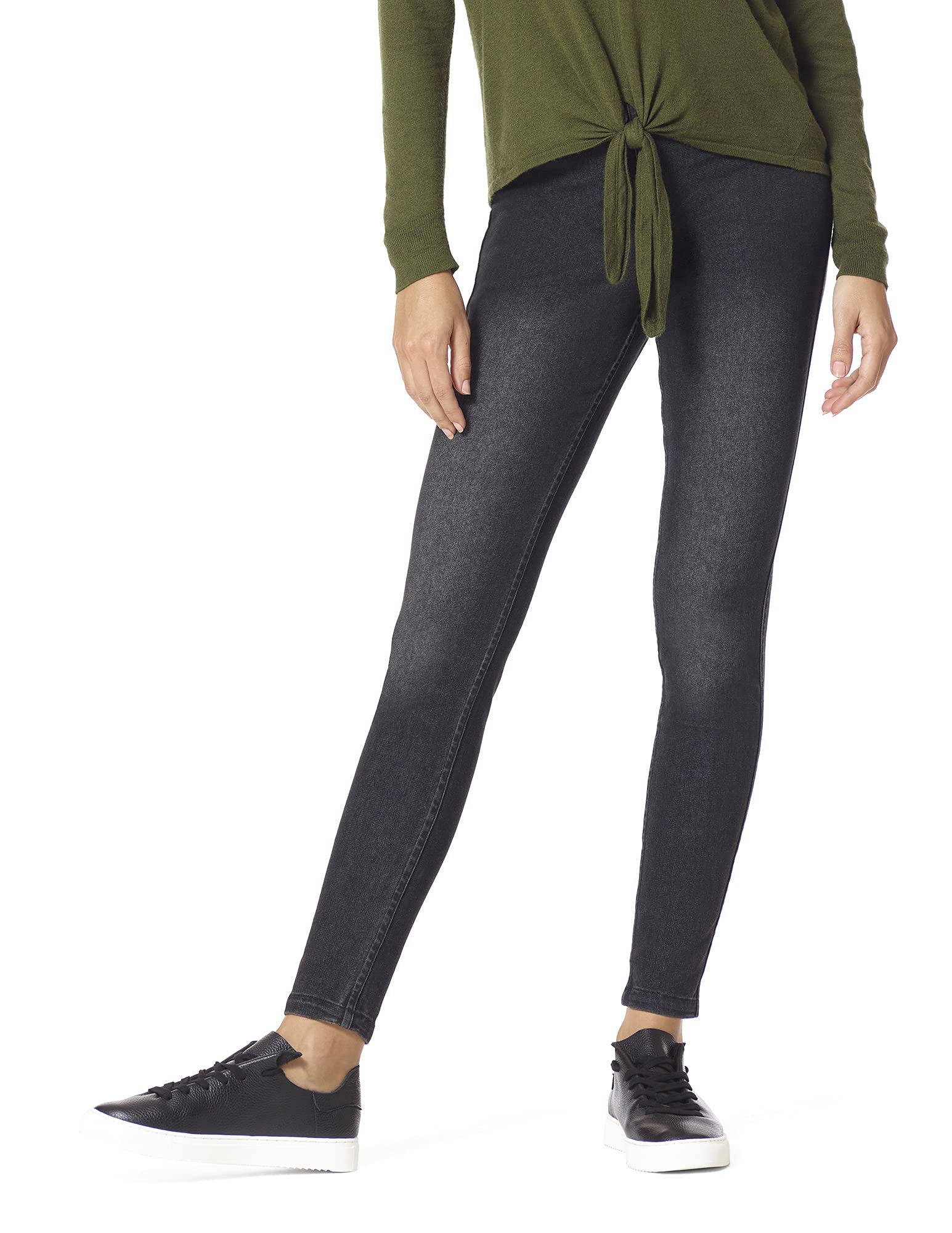 HUE Reversible Denim High Rise Leggings - Pończochy Kobiety