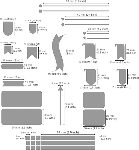 Miniatura 3 de Aleks Melnyk Plantilla de diario de bala metálica No.62 – Plantilla reutilizable de acero inoxidable para planificador, álbumes de recortes,