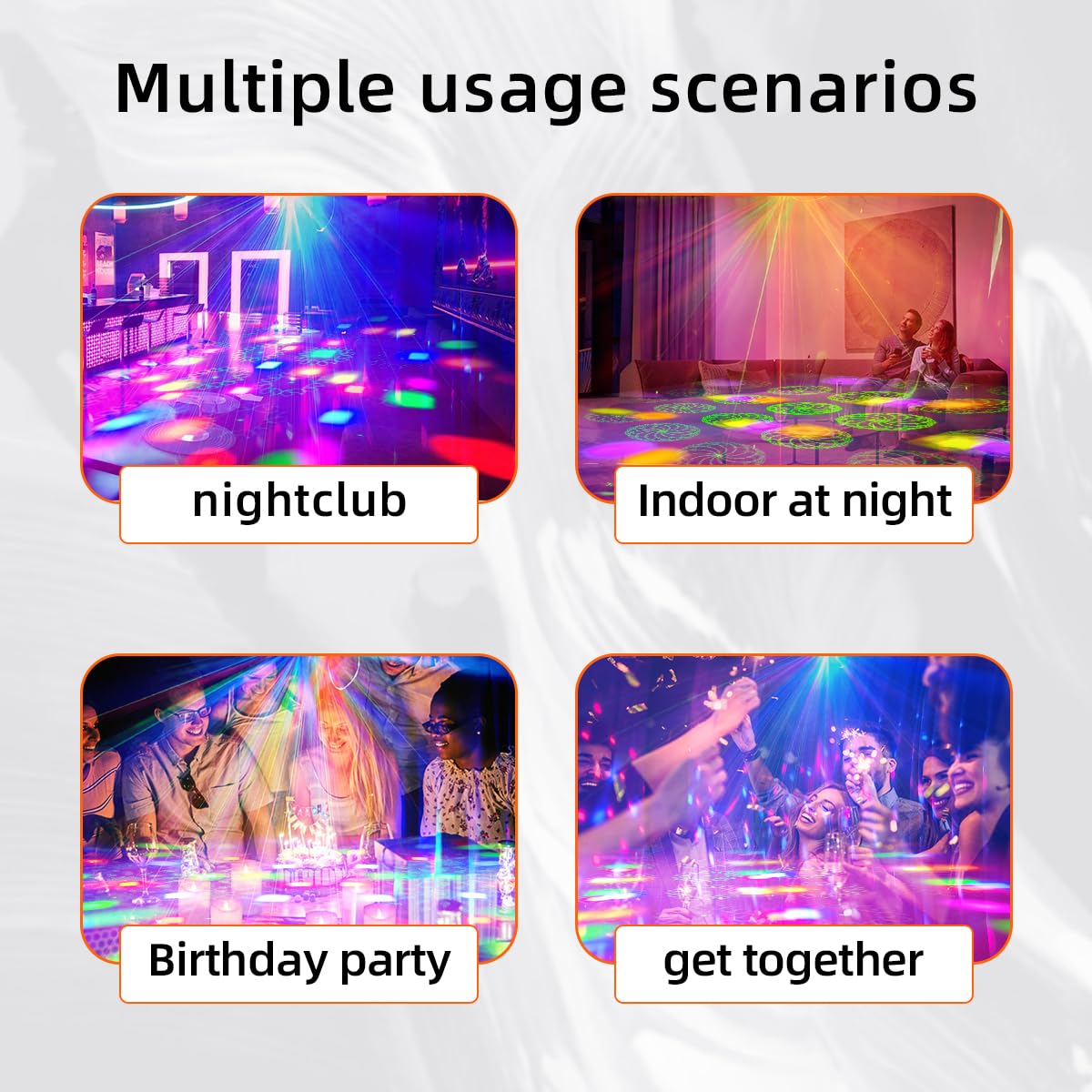 Disco-Partykugel-Licht, aus ABS-Material, mit Fernbedienung, dynamischem LED-Ambientelicht, DJ-Licht, geeignet für Familienfeiern/Partys/Hochzeiten/Bühnenbeleuchtung und andere Anlässe.