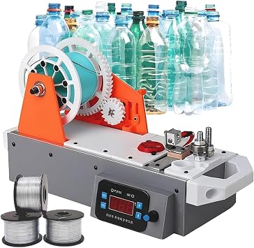 Desktop Filament Maker Machine, 3D Printer Extruder, Plastic Bottle Recycler, PET Strip Cutter for DIY Makers & Small Studios