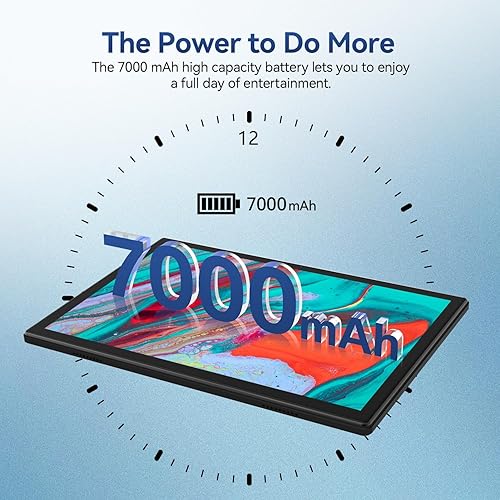 Miniatura 5 de Tablet 2023 Última tableta Android 12 de 128 GB + 16 GB (8+8 expandir) Gran almacenamiento, tableta 2 en 1 con teclado, procesador Octa-Core,