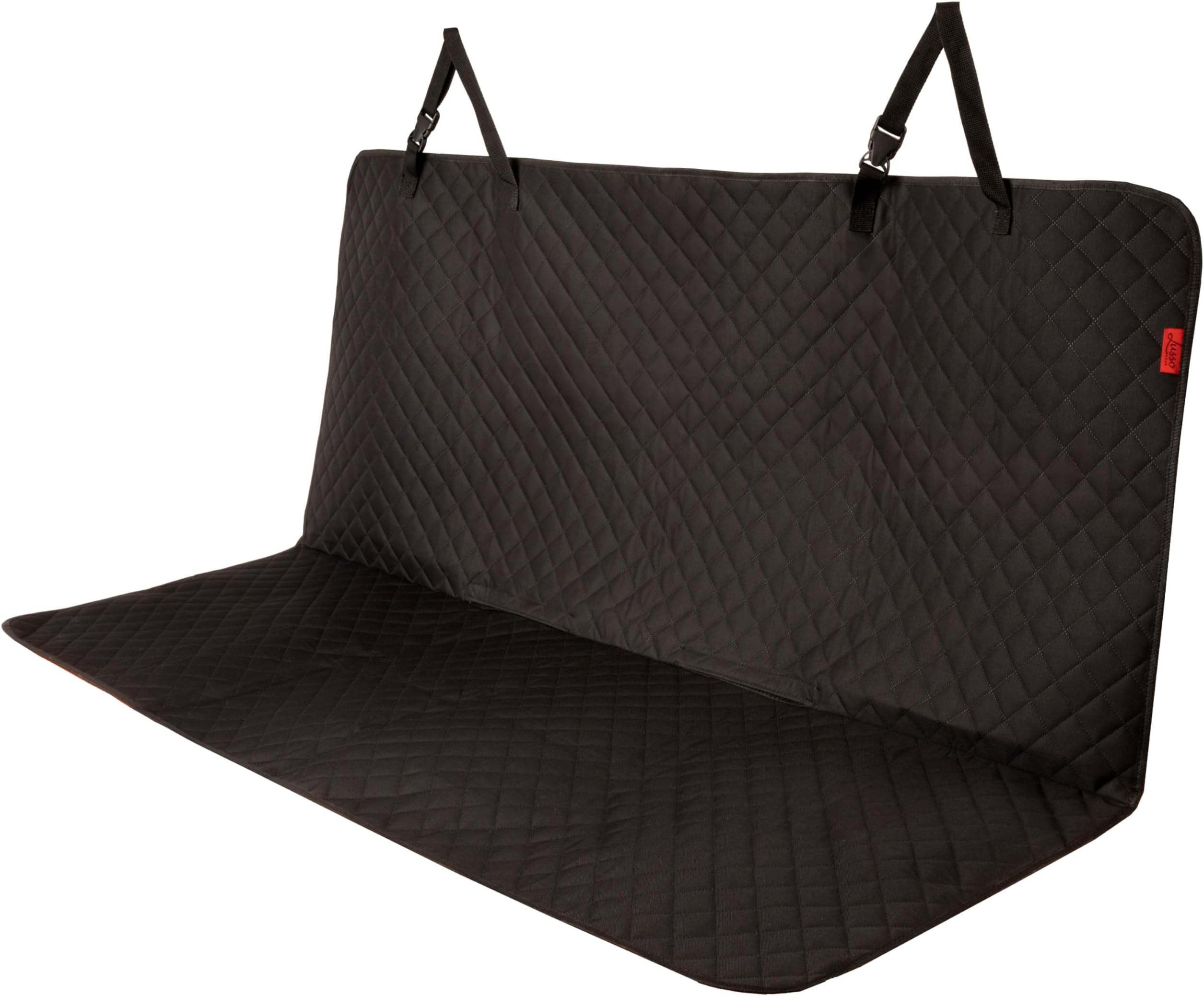 Dog Car Seat Cover - Non-Slip Waterproof Back Bench Protector for SUV, Car, Truck - Basic Edition Black for Dogs - Camping Gear - Back Seat Covers for SUV