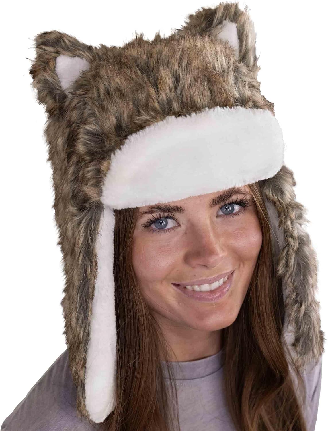 Lazy One Critter Cap Hat for Kids and Adults, Fun, Cold-Weather, Animal Hats, Cute, Warm, Winter, Cozy, Ear Covers - Image 2