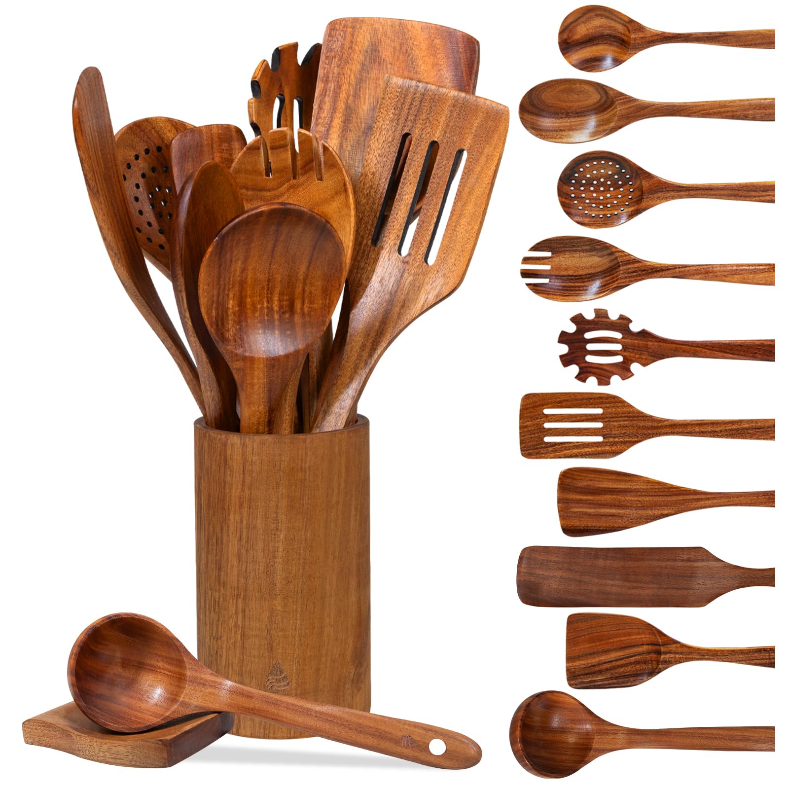 Vorisebo Teak Wooden Utensils Set