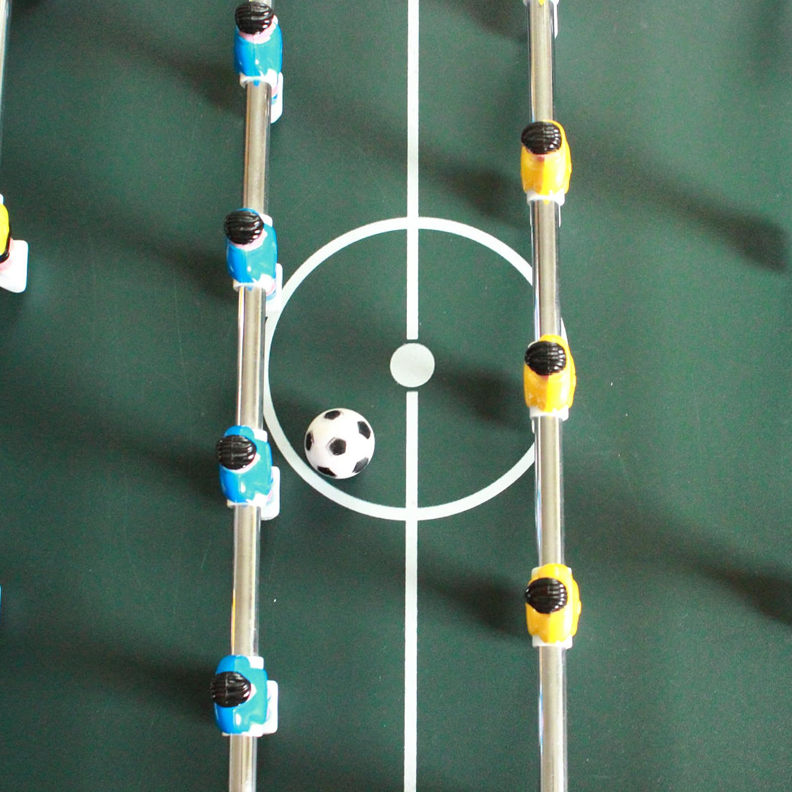 6 Pezzi Mini Biliardino Gioco, 23 mm/0,9 Pollici Calcio Balilla, Palline per Adulti Bambini Sollievo Relax (Bianco e Nero)