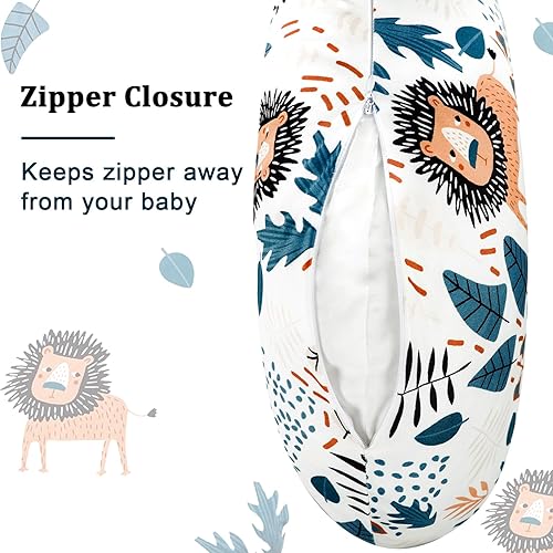 Miniatura 10 de SWESEN Funda de almohada de lactancia floral para bebé, funda de almohada orgánica suave para lactancia materna, funda de almohada para recién