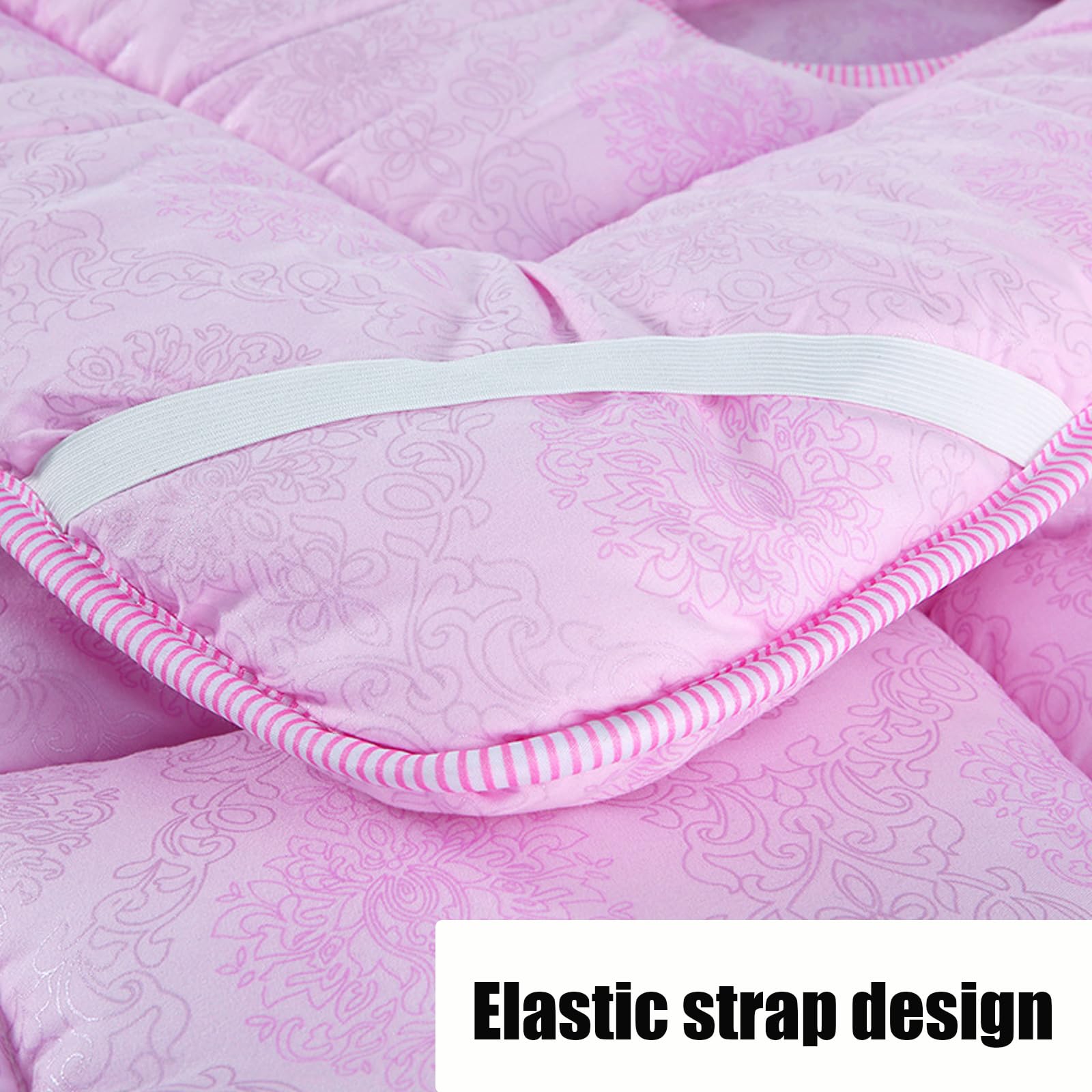 Cotone Soffici Bellezza Materasso,Traspirante Futon Tatami Materassino Spa Massaggio Scrivania Pad di Protezione-Rosa 70x190cm(28x75inch)