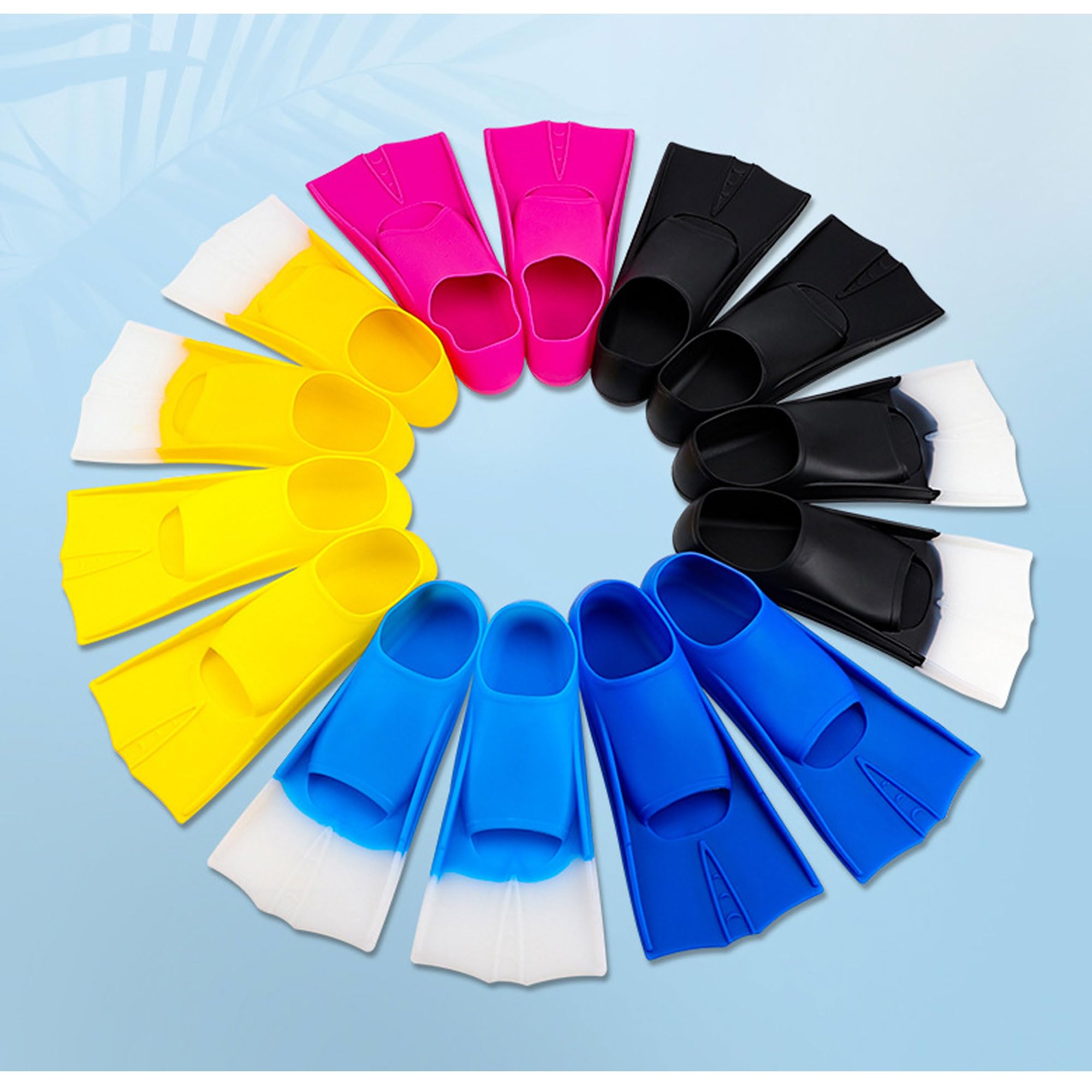 Bestgift Palmes courtes en silicone pour homme et femme - Équipement spécial de plongée