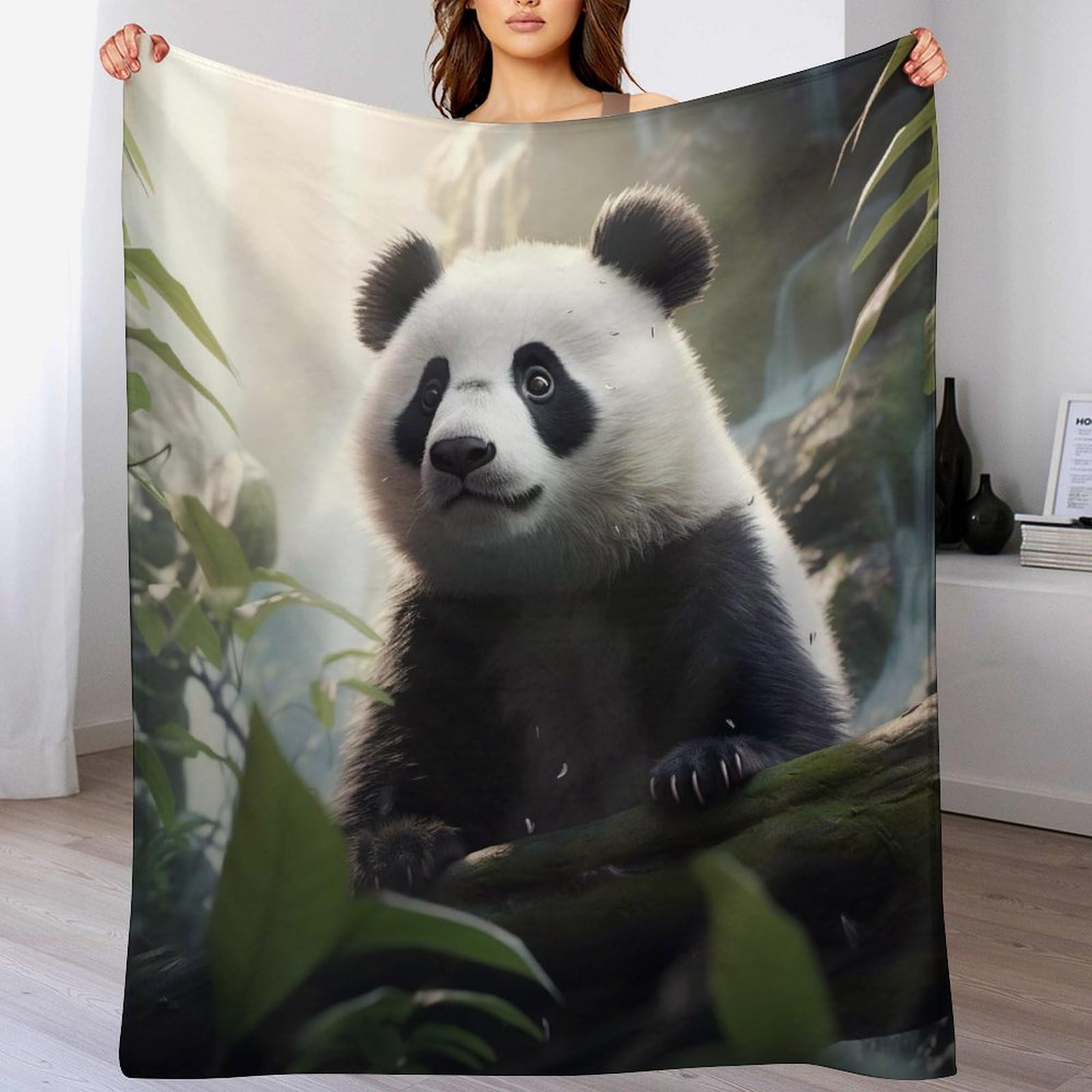 Couverture Panda douce et chaude de 180x200cm pour éliminer les nuits fraîches