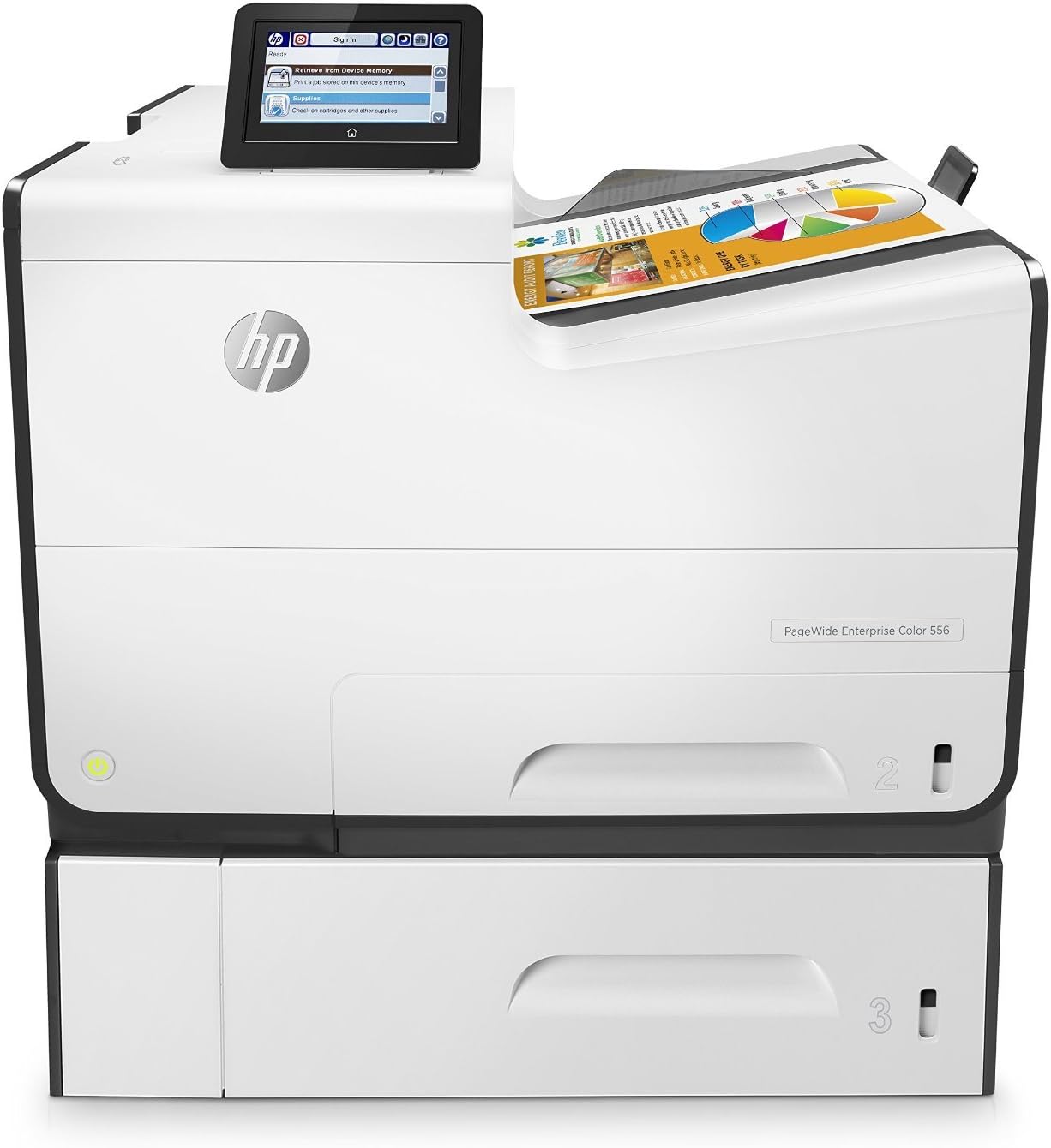 HP PageWide Enterprise Color 556xh (HP Printer + XXL OEM Ink Bundle)