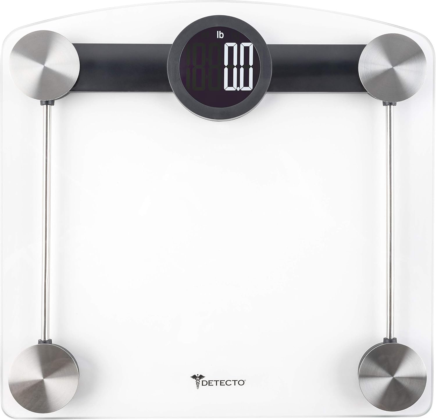 Báscula Digital de Baño Detecto D185 Vidrio Templado Plateada