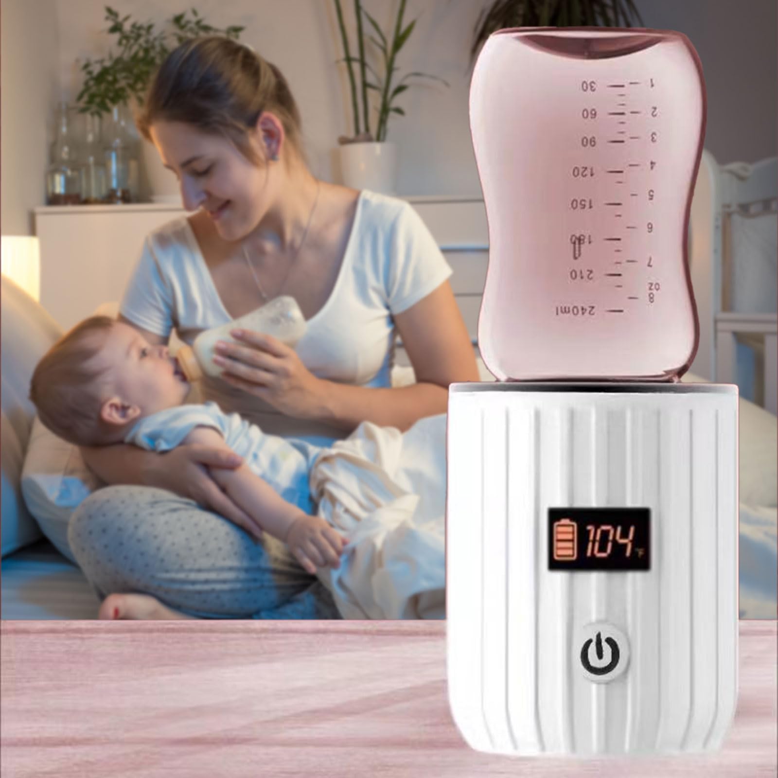 Chauffe-biberon portable pour les sorties de voyage Chauffage rapide avec conception intelligente anti-fuite
