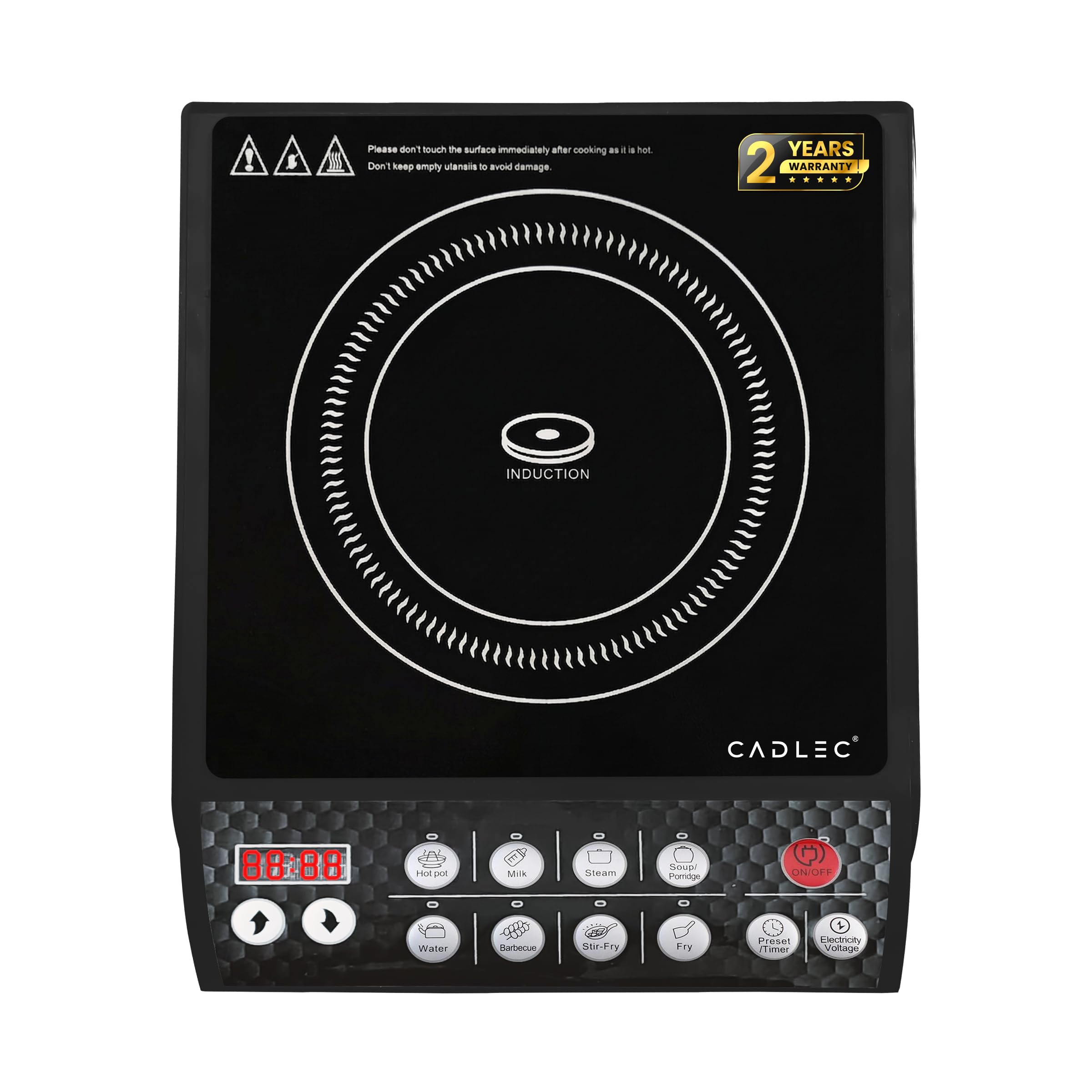 Cadlec CookFusion_5 2000W Induction Cooktop | 8 Cooking Modes, Auto Shut-Off, Over-Heat Protection, LED Display, BIS Approved, 2-Year Warranty | Black discount deal