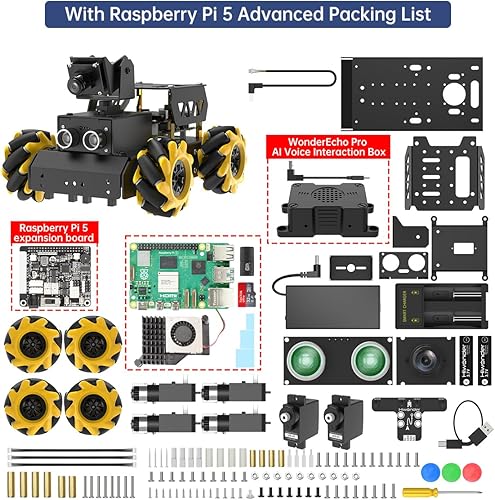 Vista 9 de AI Vision Robot Kit de coche para Raspberry Pi, kit de robot de codificación TurboPi, proyectos STEM, robot de construcción educativo, programable