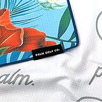 Vista 4 de Palm Toalla de golf de microfibra de golf con clip de mosquetón, 14 x 36 pulgadas, calidad premium, patrón de gofres