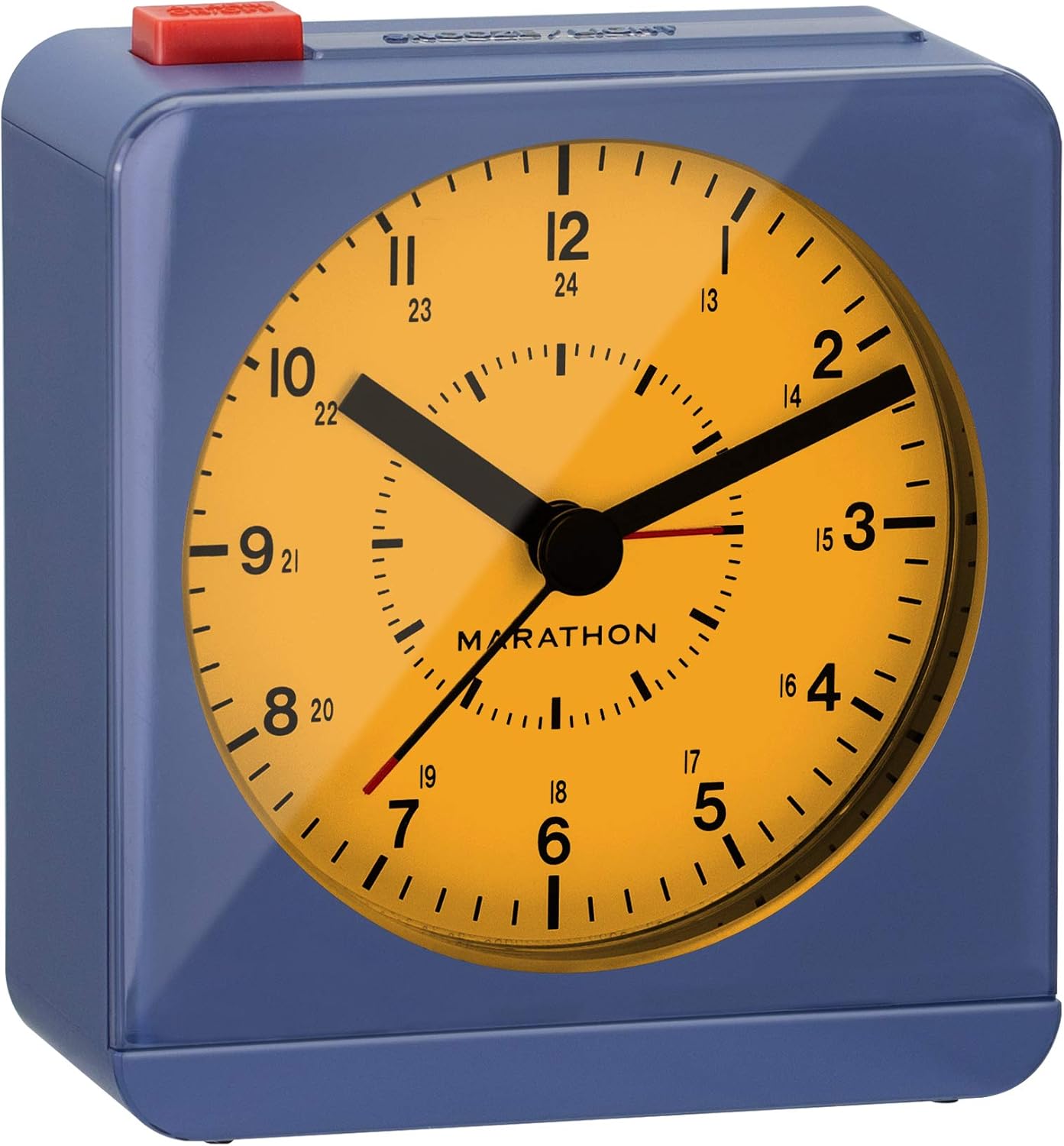 Batteries Included Marathon CL030053BL Classic Silent Sweep Alarm Clock