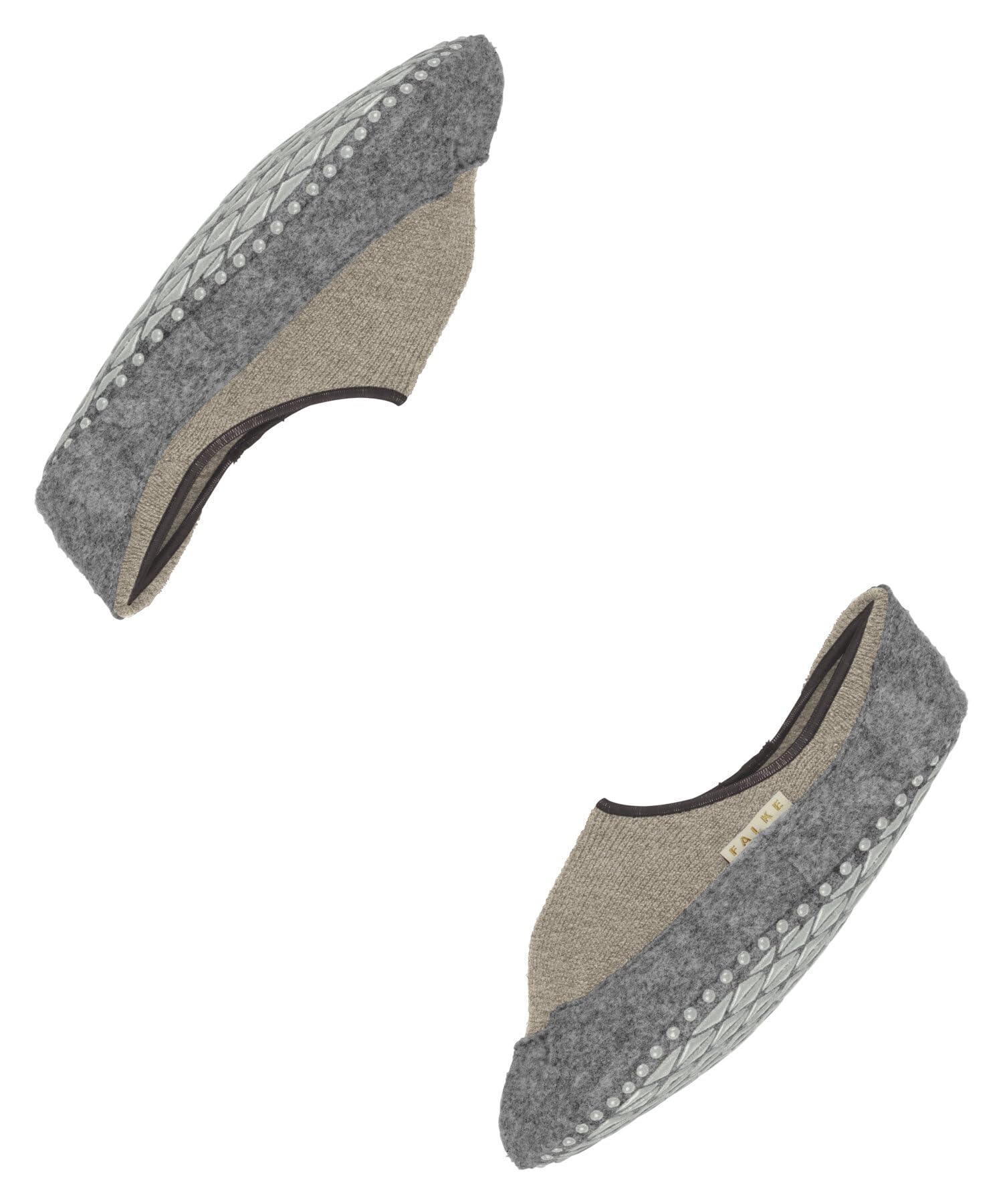 FALKE Damen Cosyshoe Invisible Stoppersocken rutschhemmende Noppen auf der Filzsohle Füßlinge komfortabel warm Plüsch bequem atmungsaktive klimaregulierende geruchshemmende Wolle 1 Paar