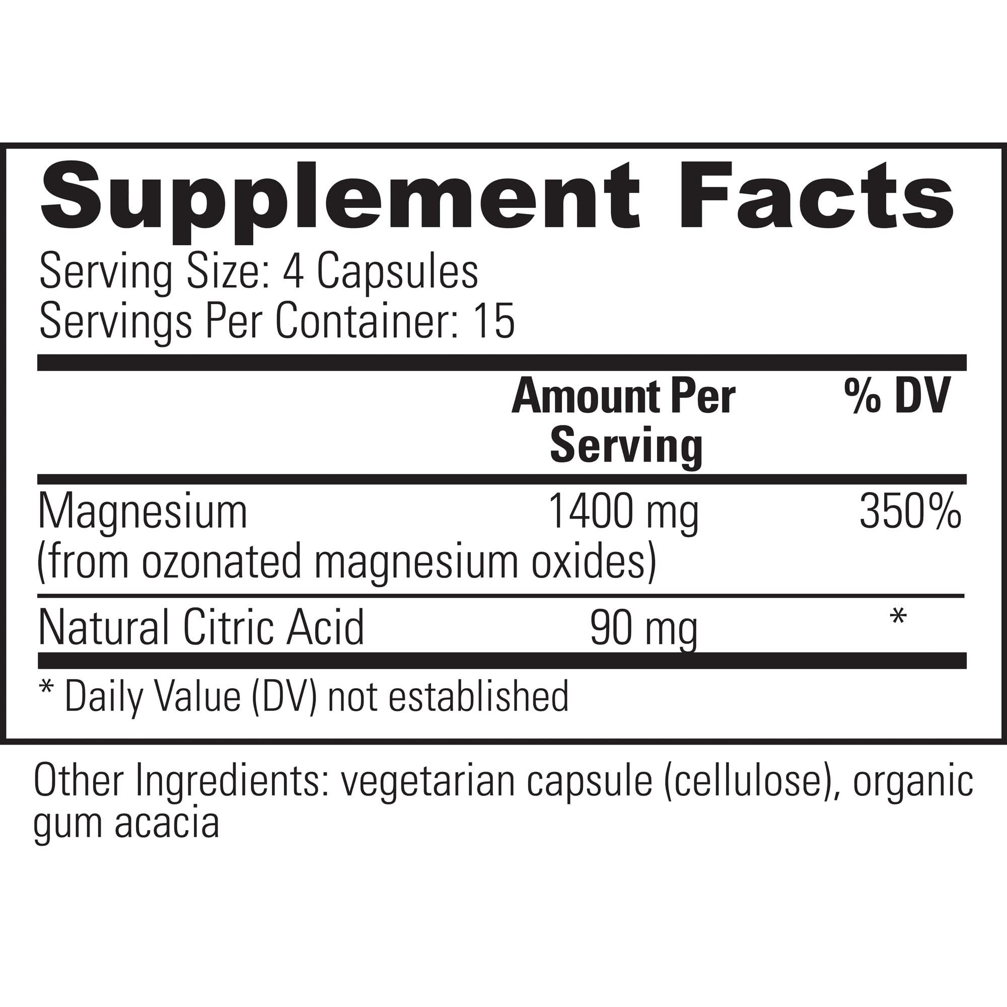 Oxy Mag Powder X3 - Oxygenated Magnesium Intestinal Cleanser, 120 Capsules, Vegan