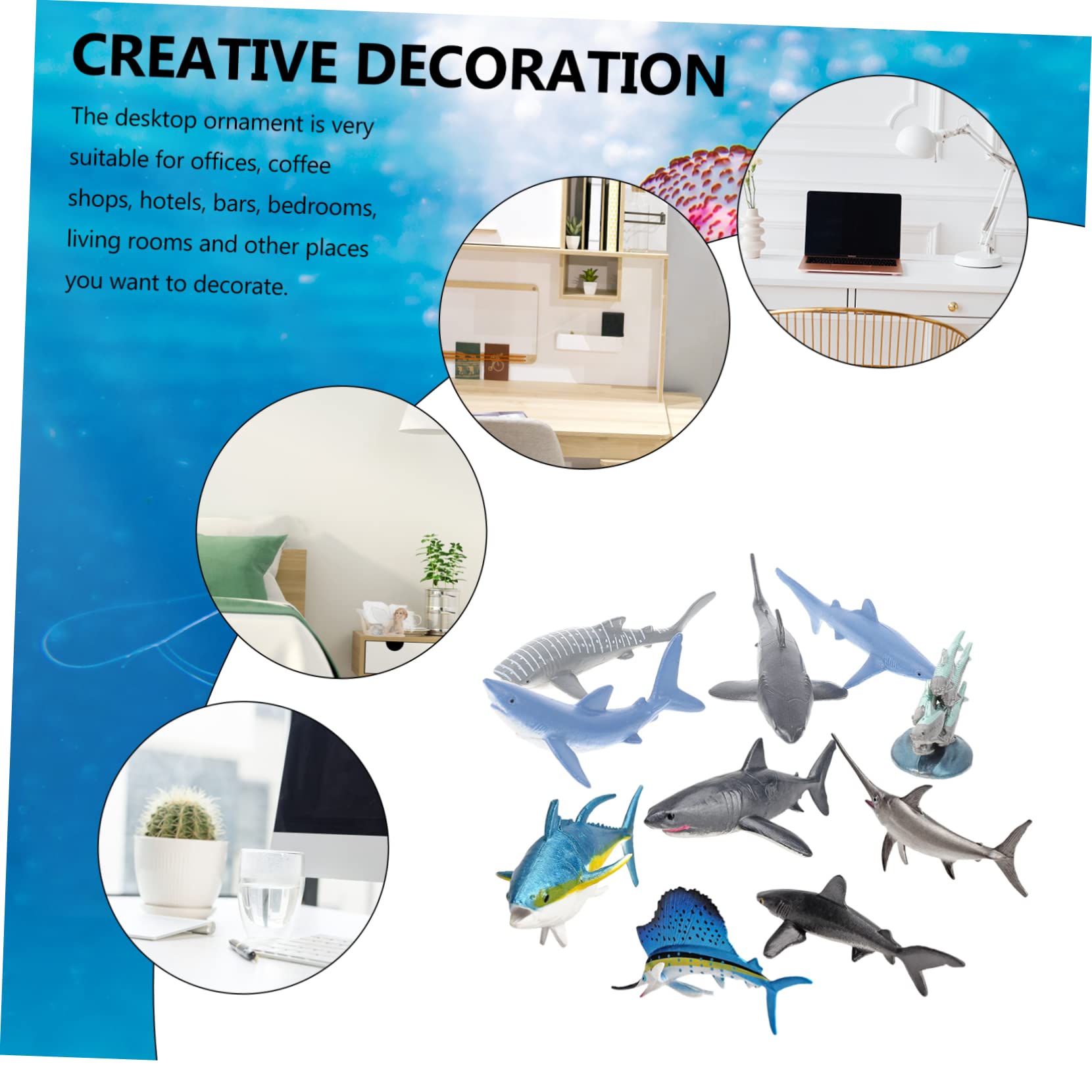 Toyvian Ocean Model Set Marine Animal Figures Kids Sea Creature Toy Simulation Animal Models for Home Office Decoration and Photo Props - Image 3
