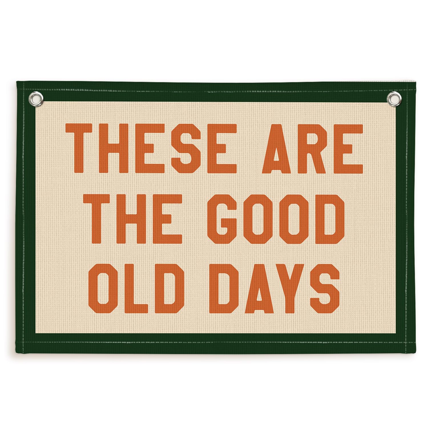Lacama These Are The Good Old Days Canvas Banner Trendy Retro Nostalgic Inspirational Banner for Boys Girl Room Decor 30x20 Inch